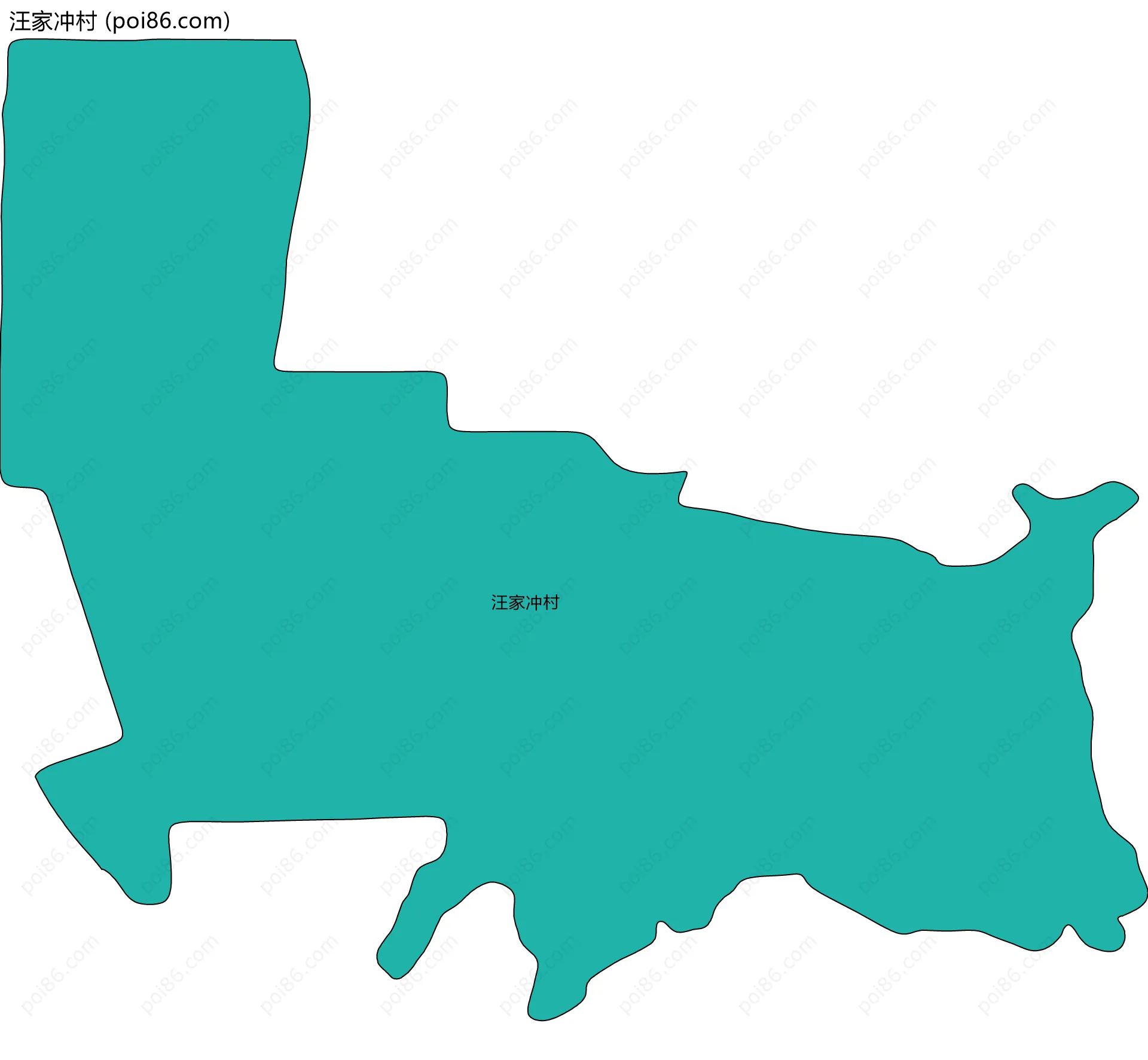 汪家冲村边界地图