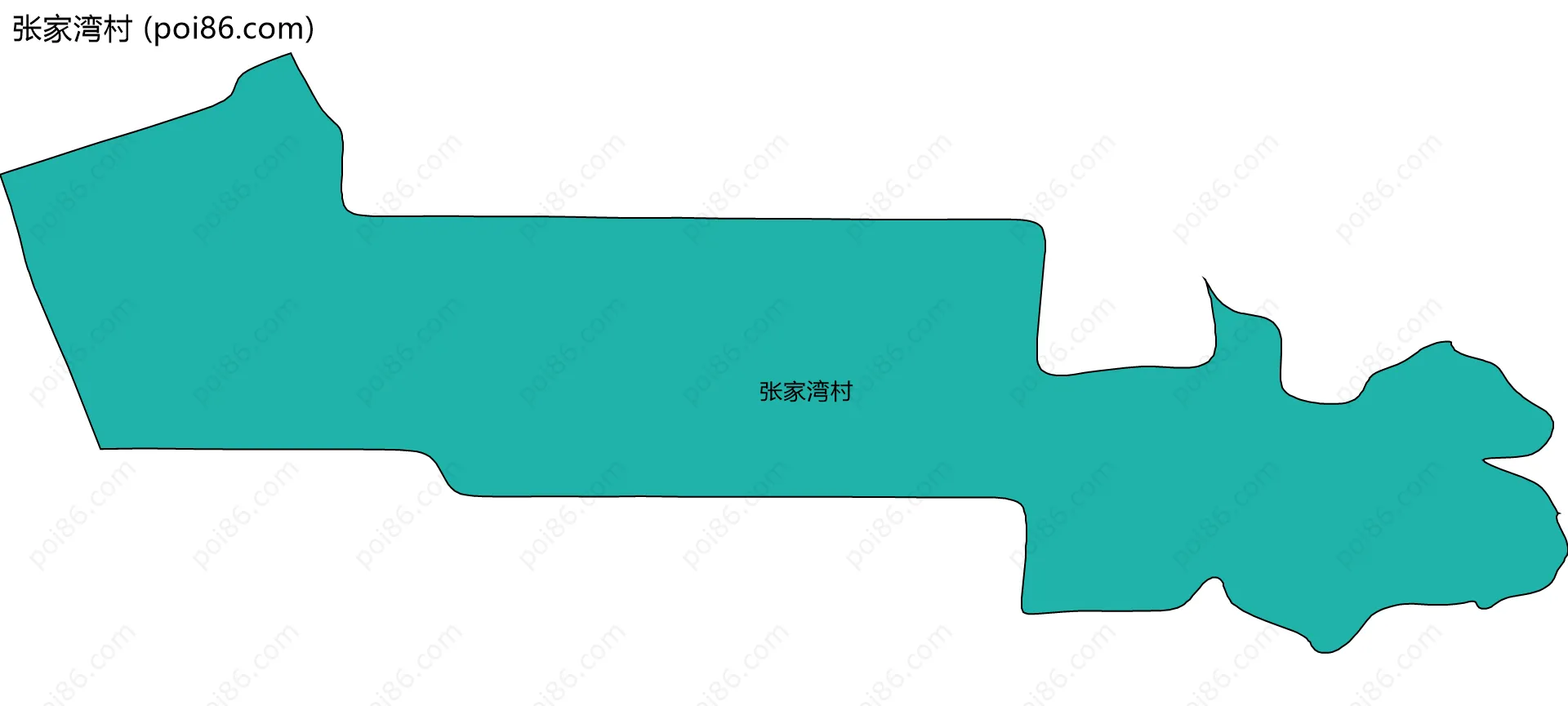 张家湾村边界地图