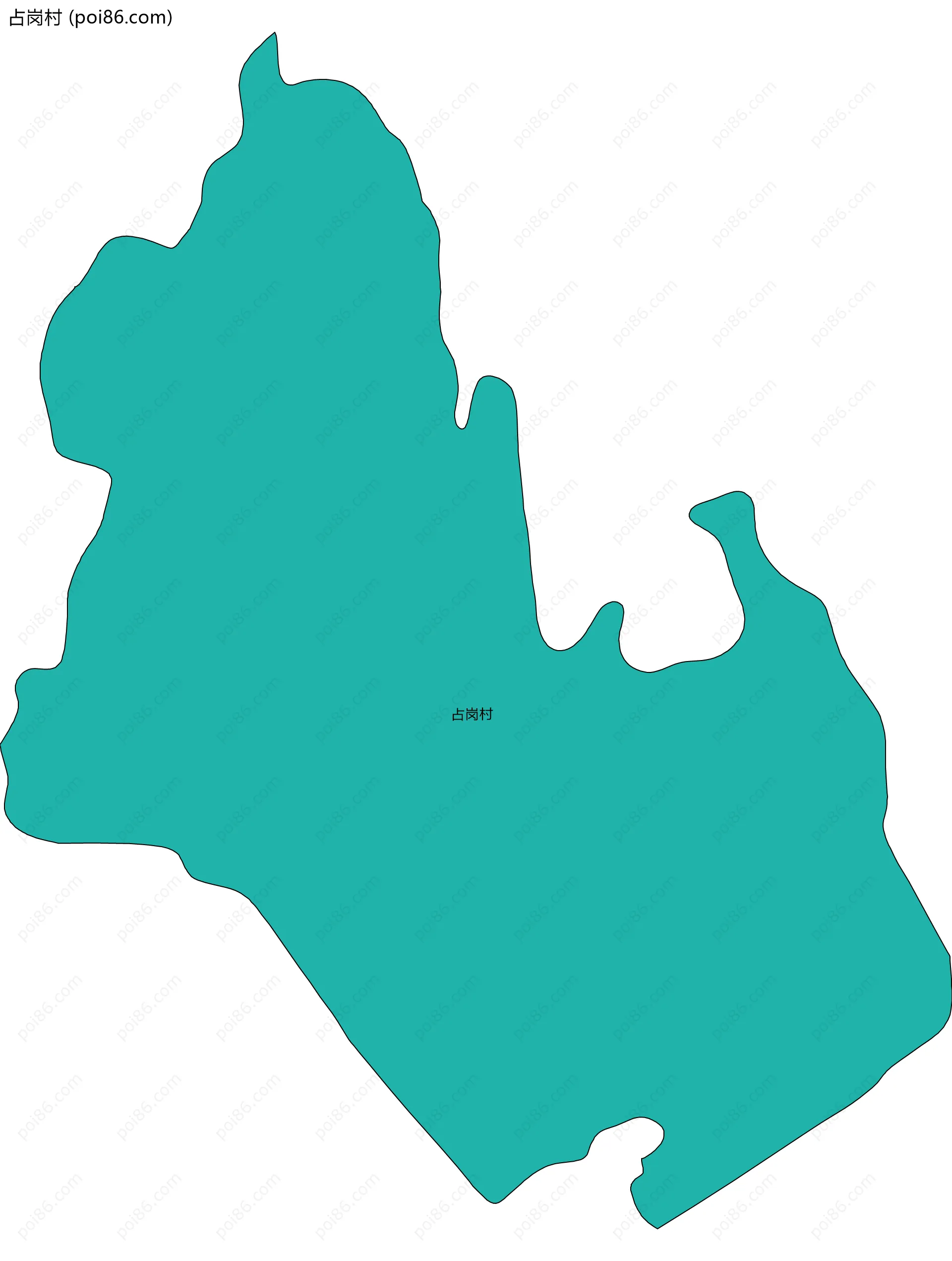 占岗村边界地图