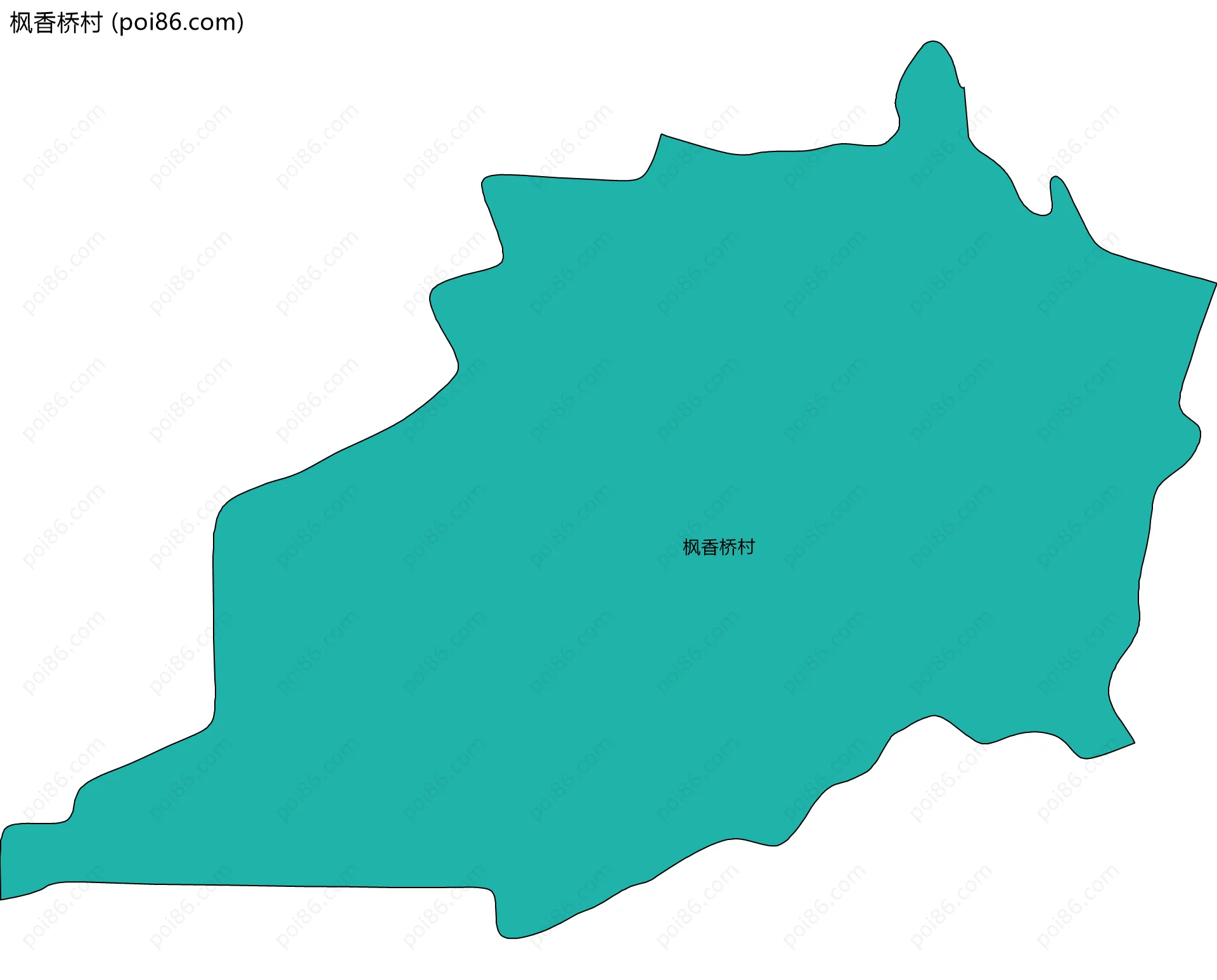 枫香桥村边界地图