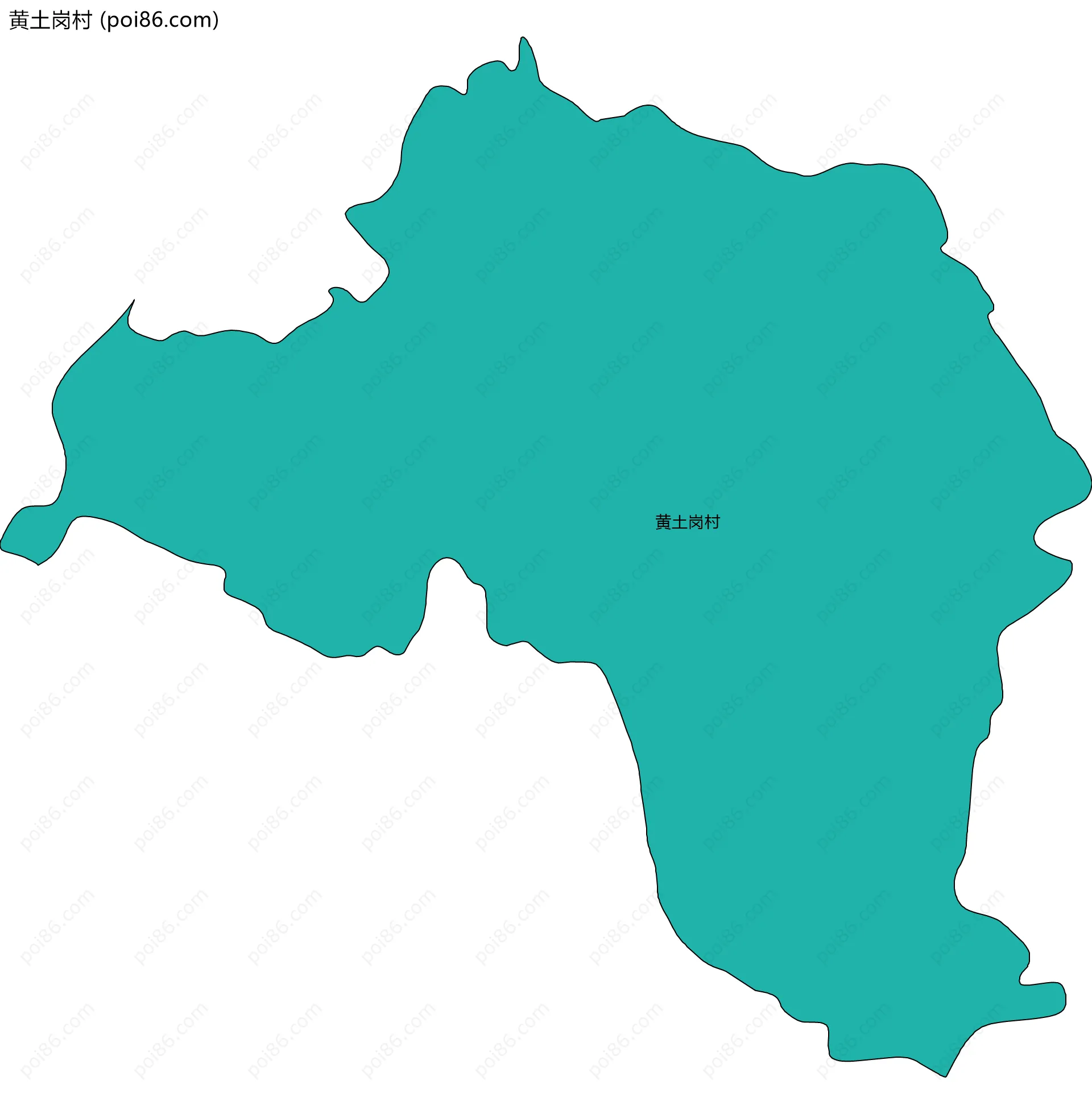 黄土岗村边界地图