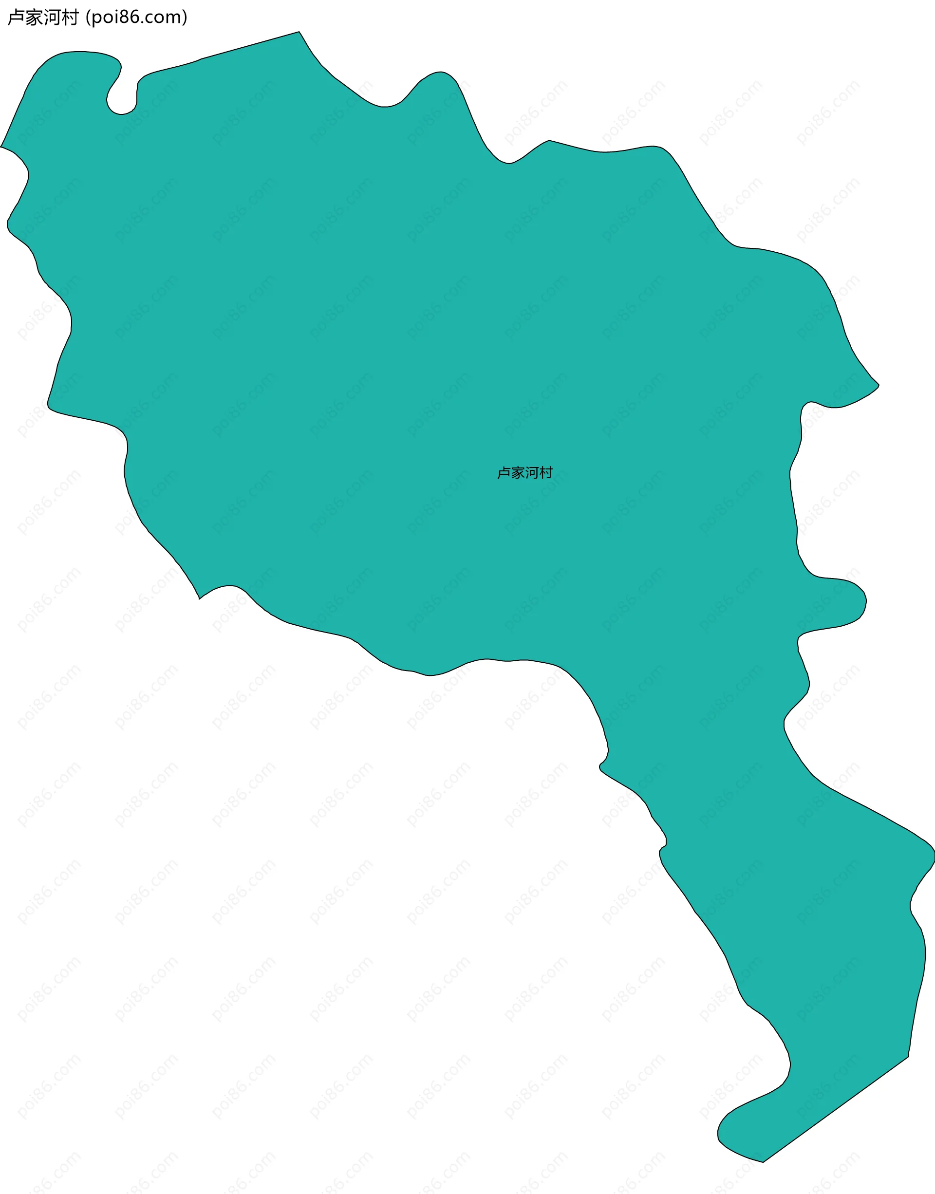 卢家河村边界地图