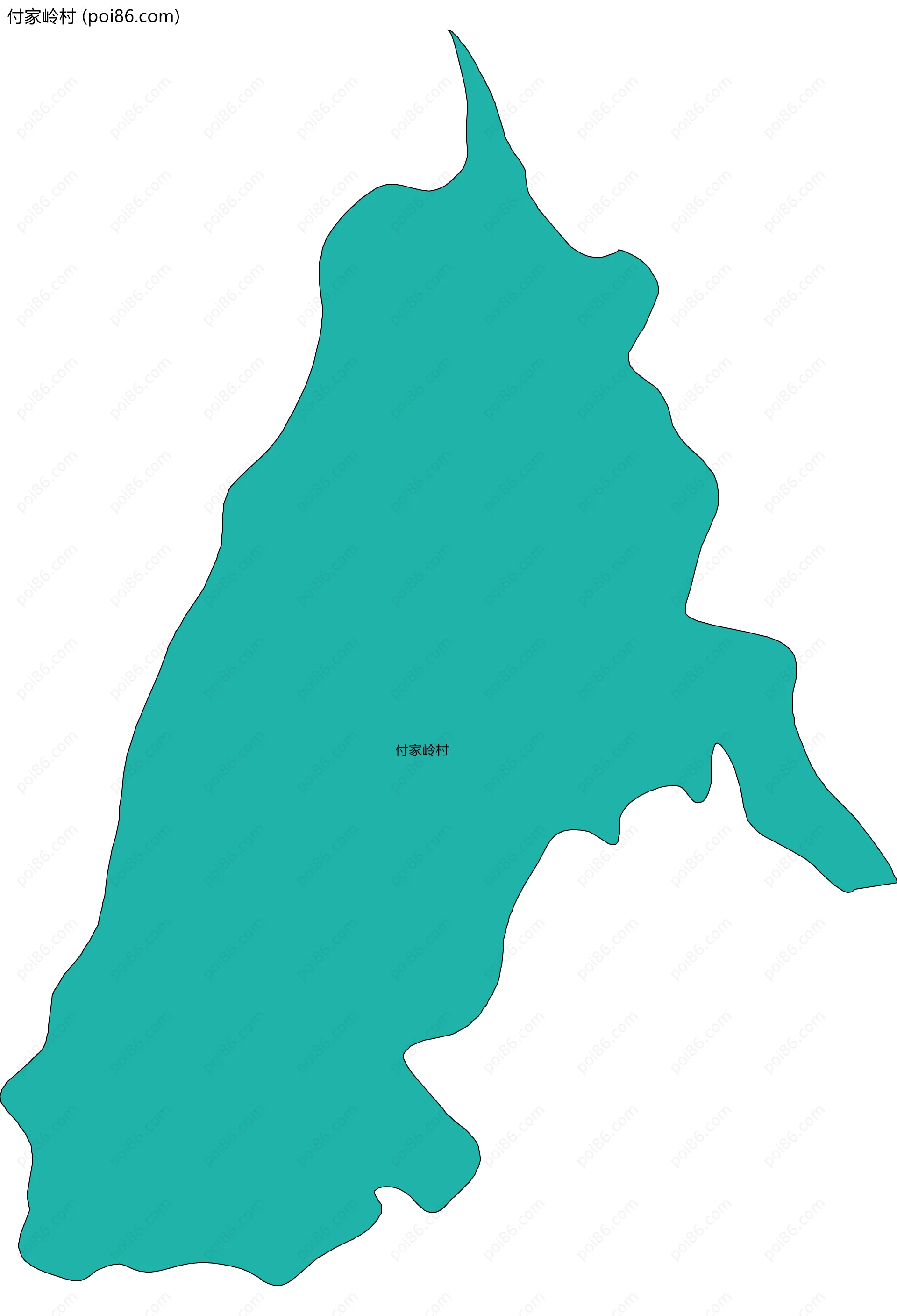 付家岭村边界地图