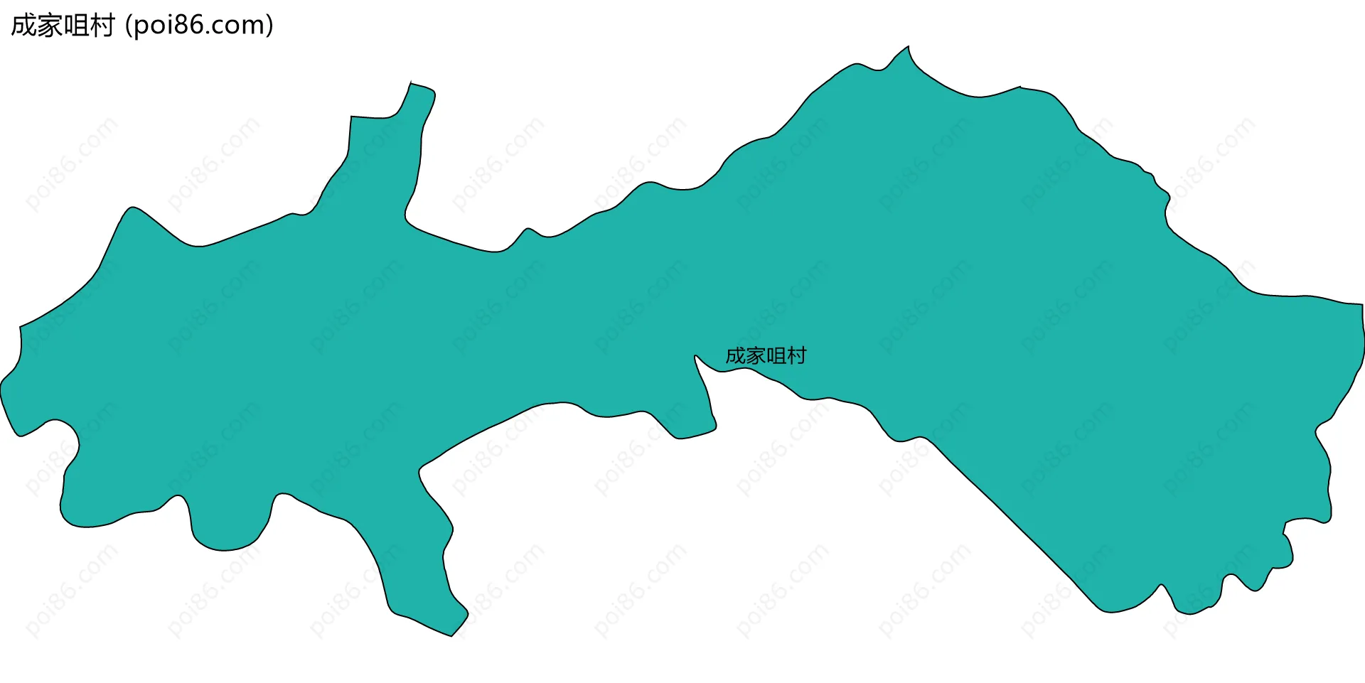 成家咀村边界地图