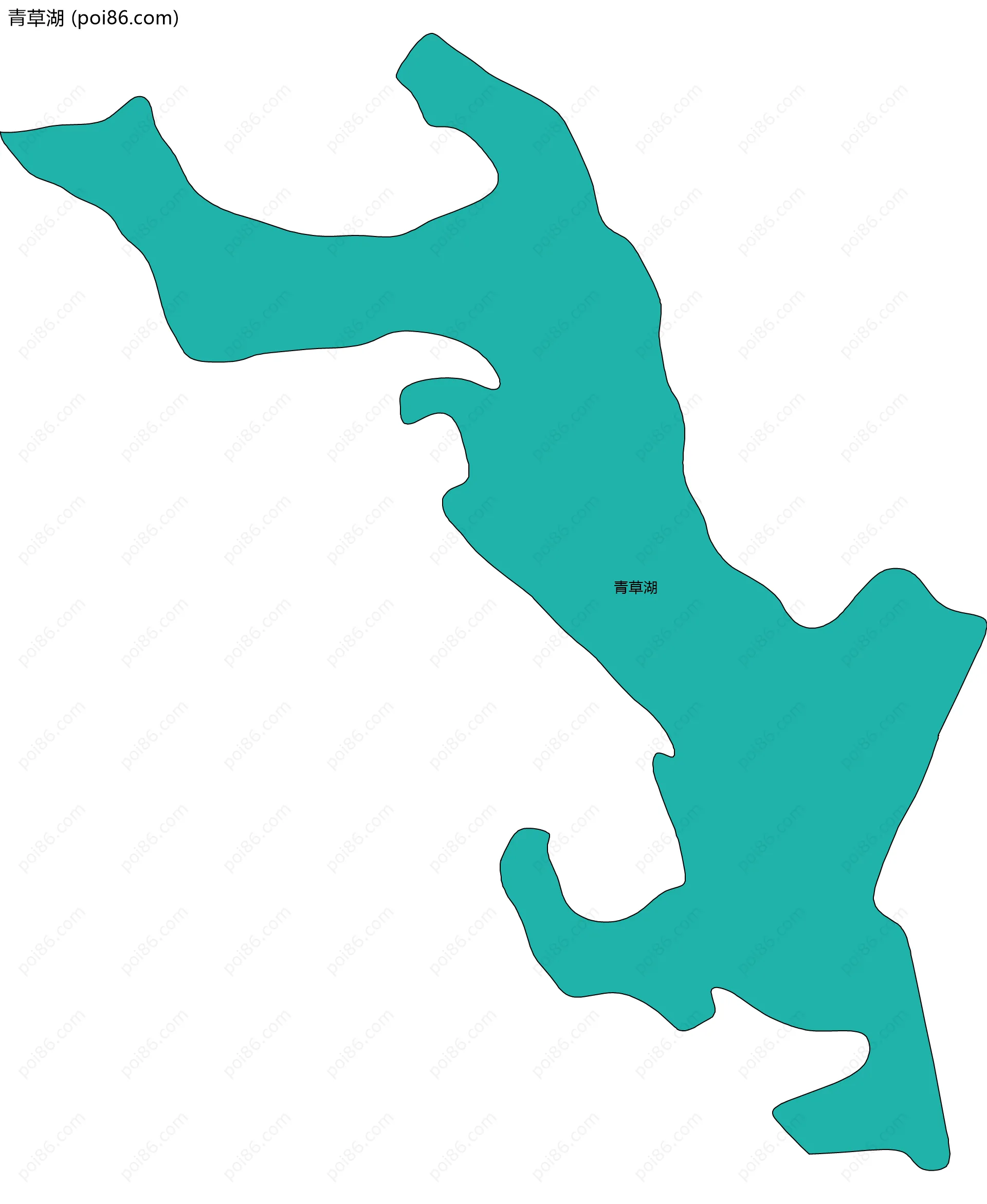 青草湖边界地图
