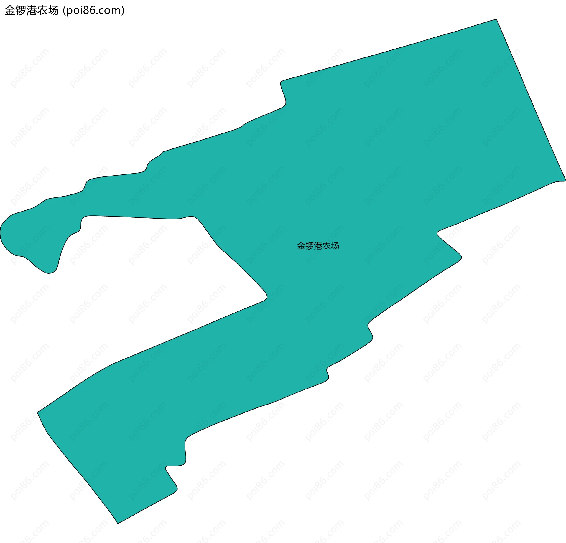 金锣港农场边界地图