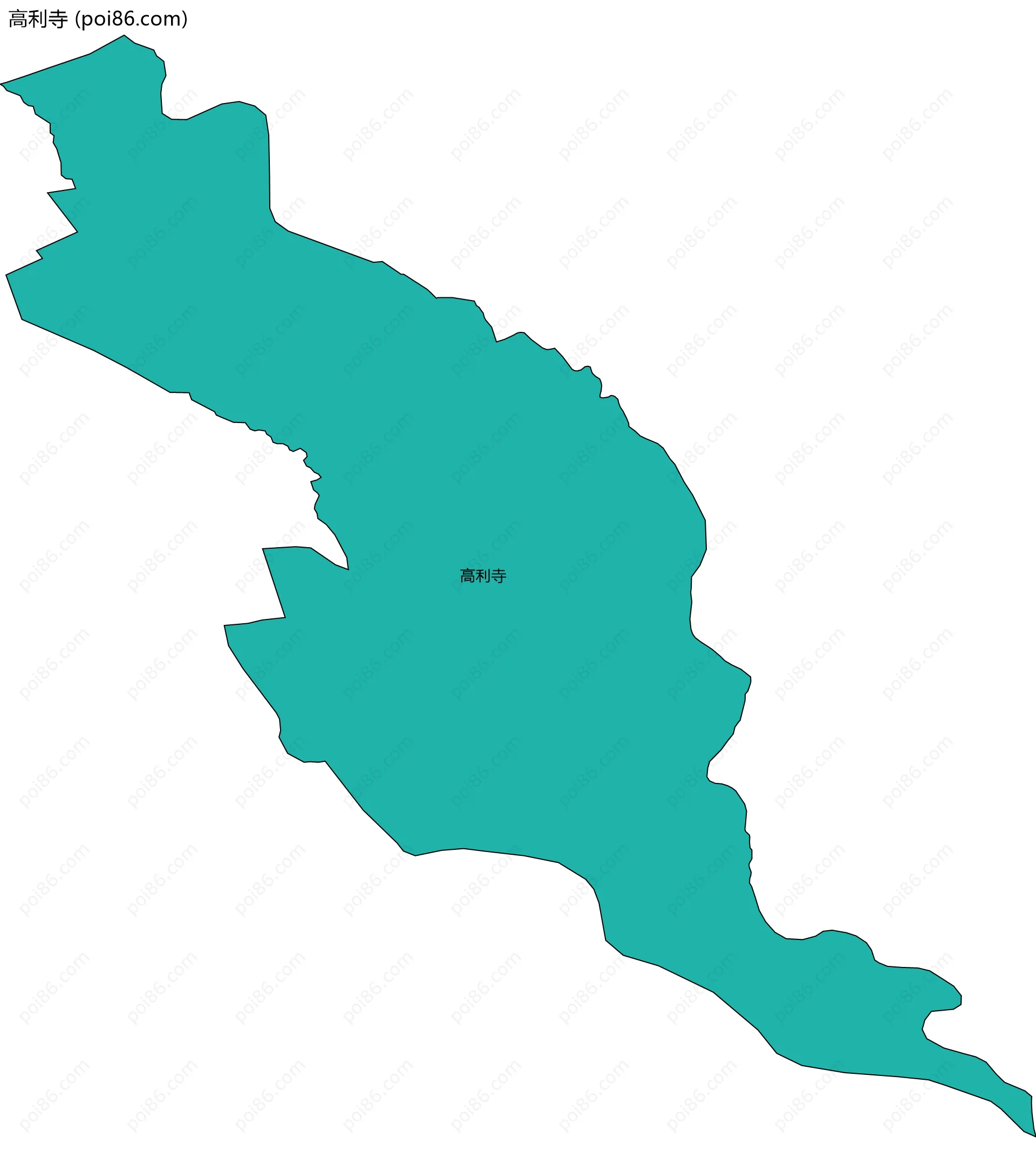 高利寺边界地图