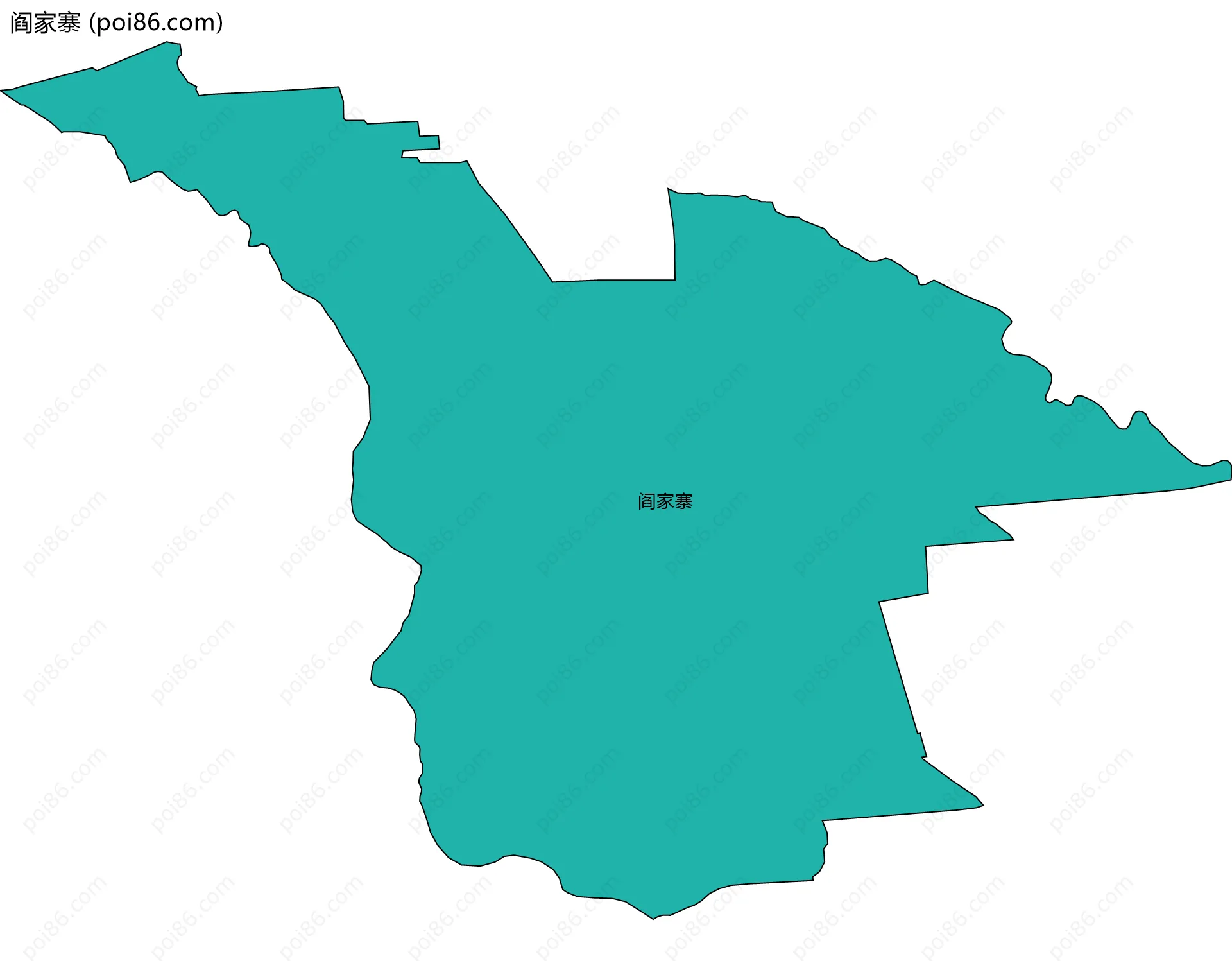 阎家寨边界地图