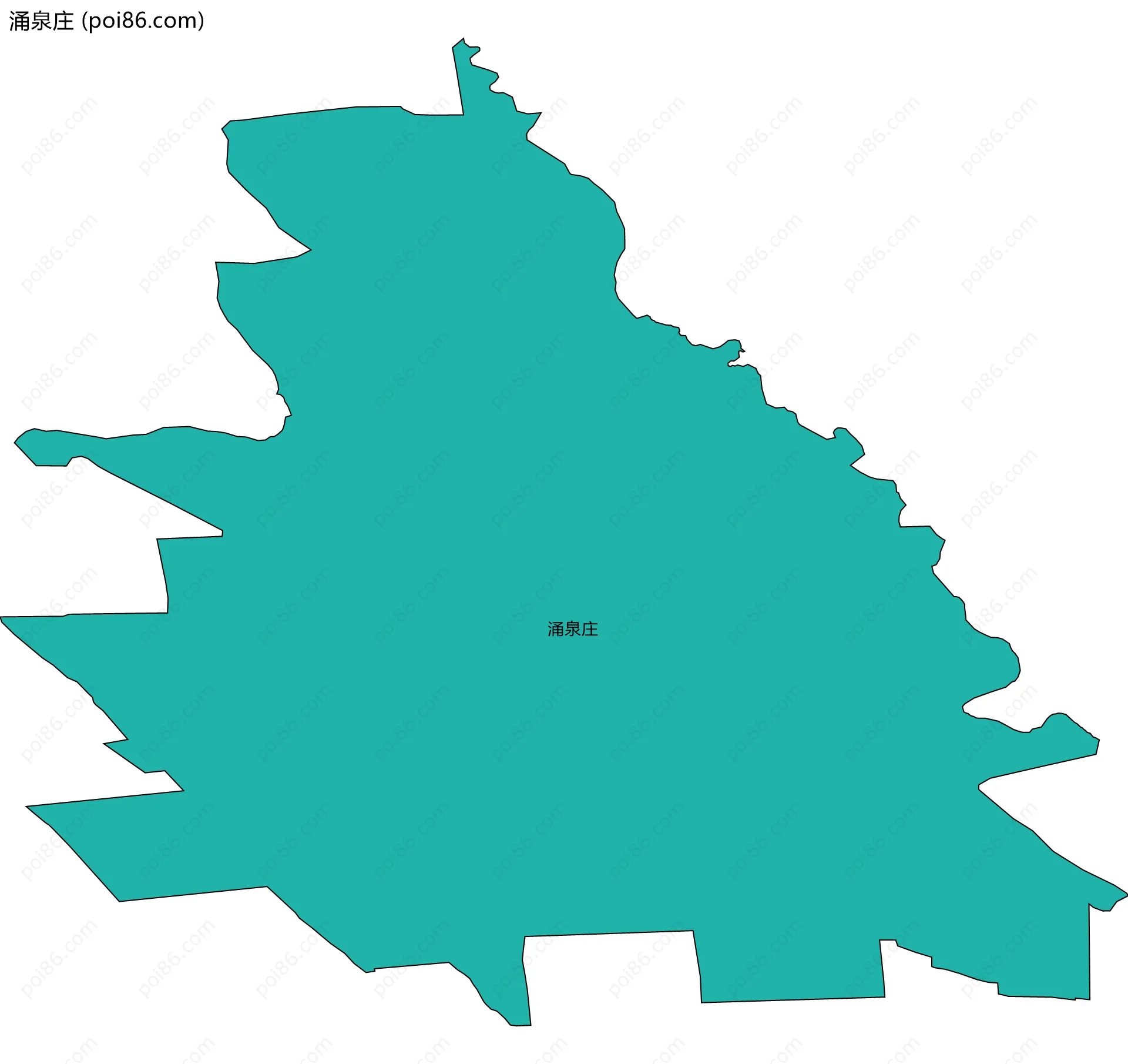 涌泉庄边界地图