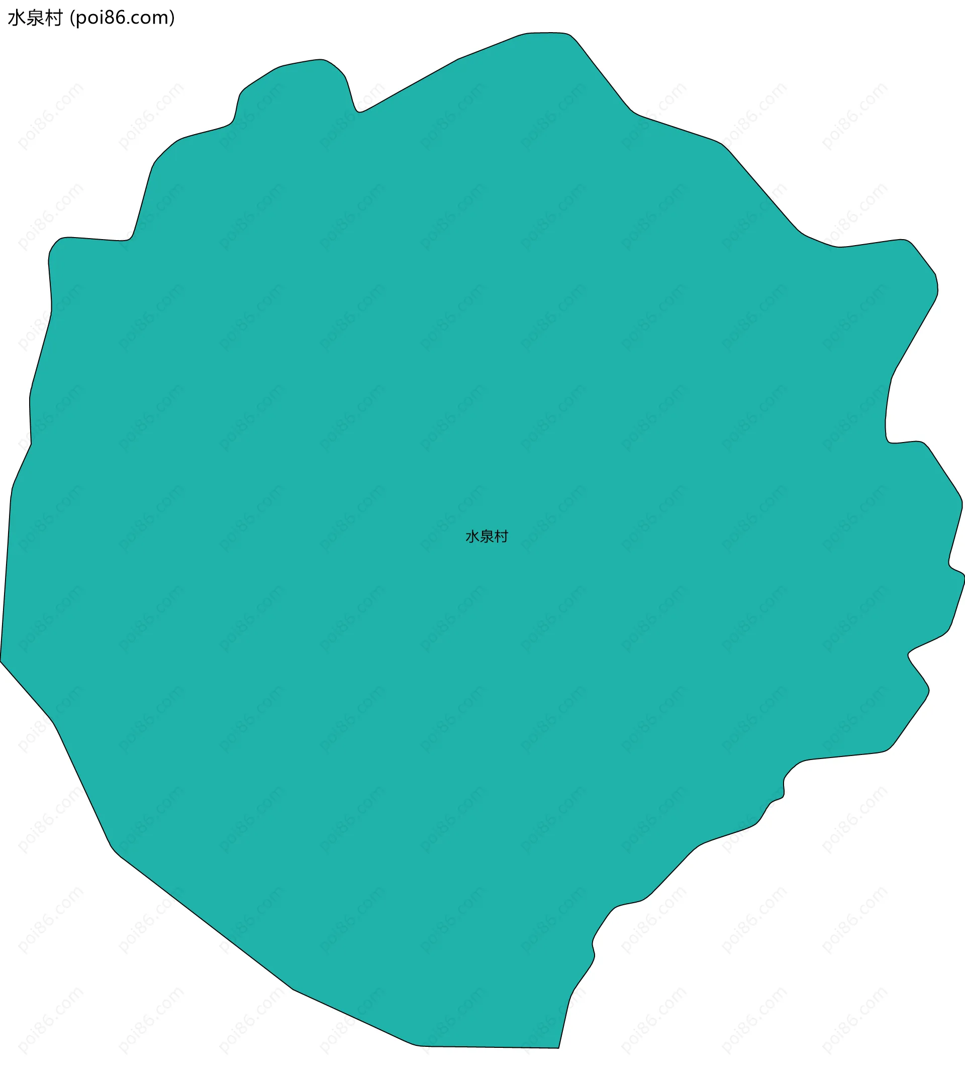 水泉村边界地图