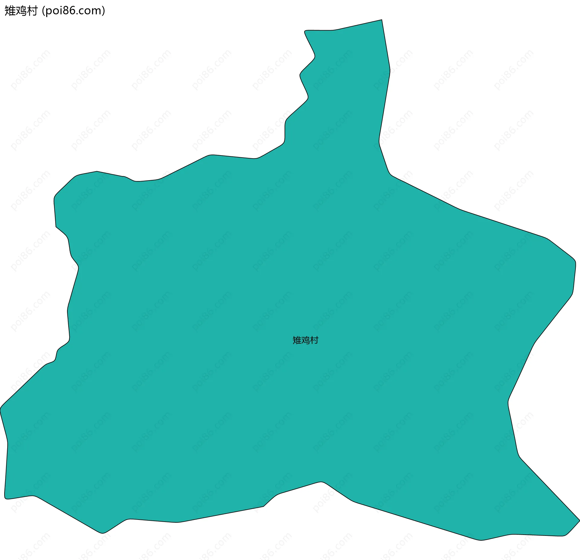 雉鸡村边界地图