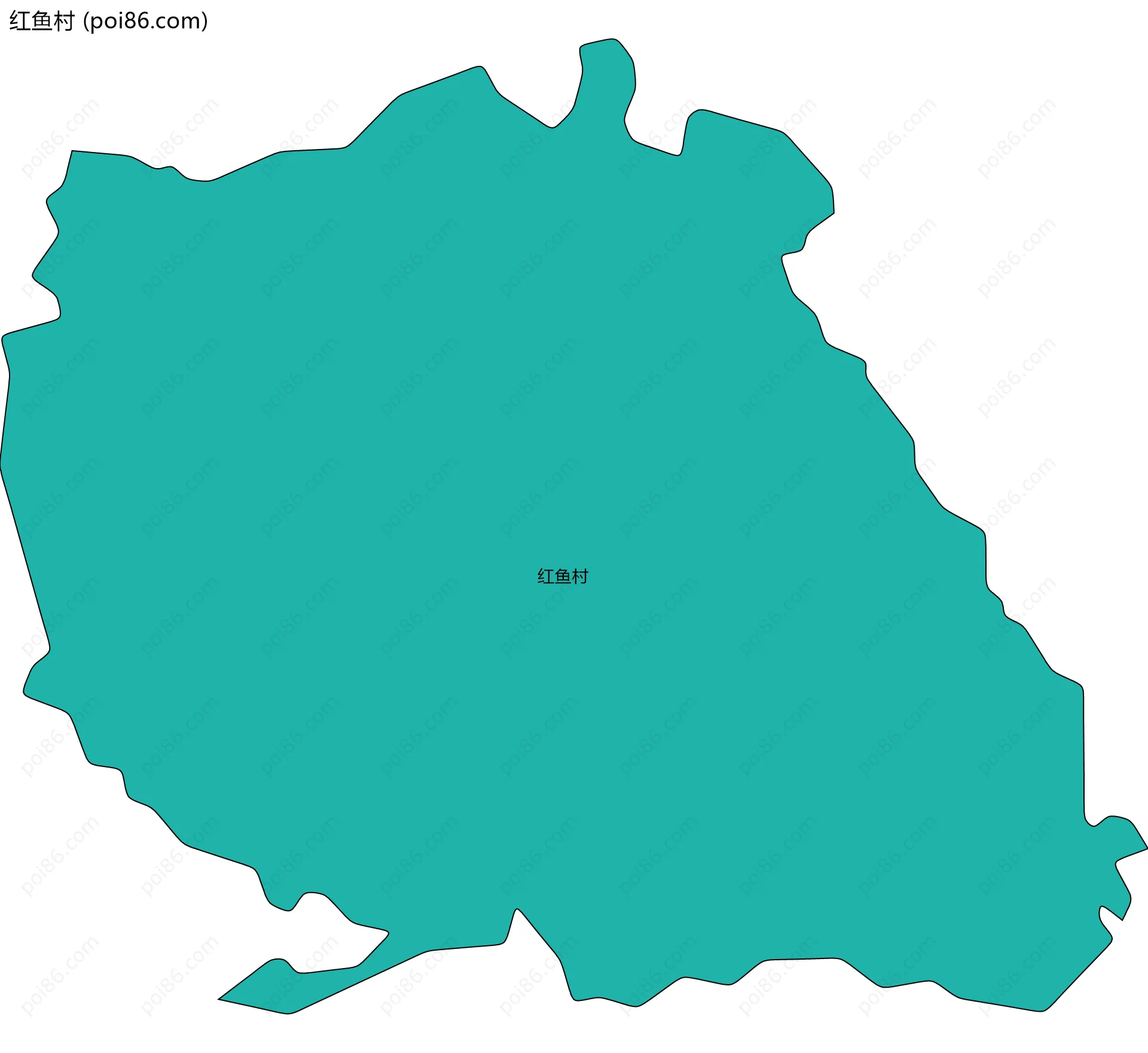 红鱼村边界地图