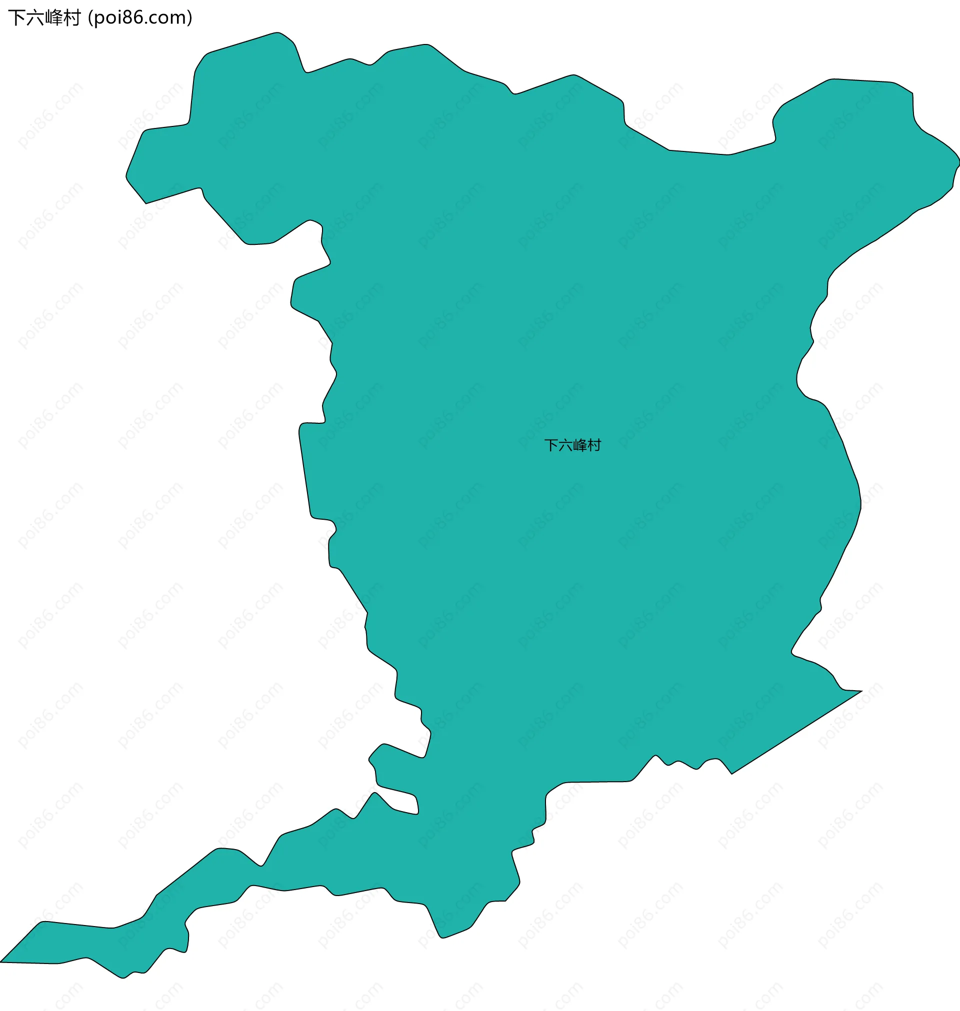 下六峰村边界地图