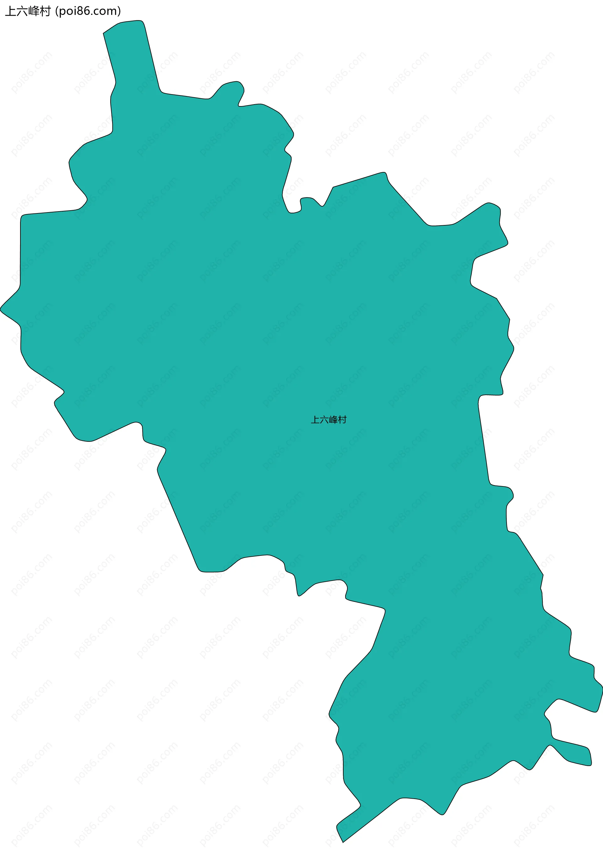 上六峰村边界地图