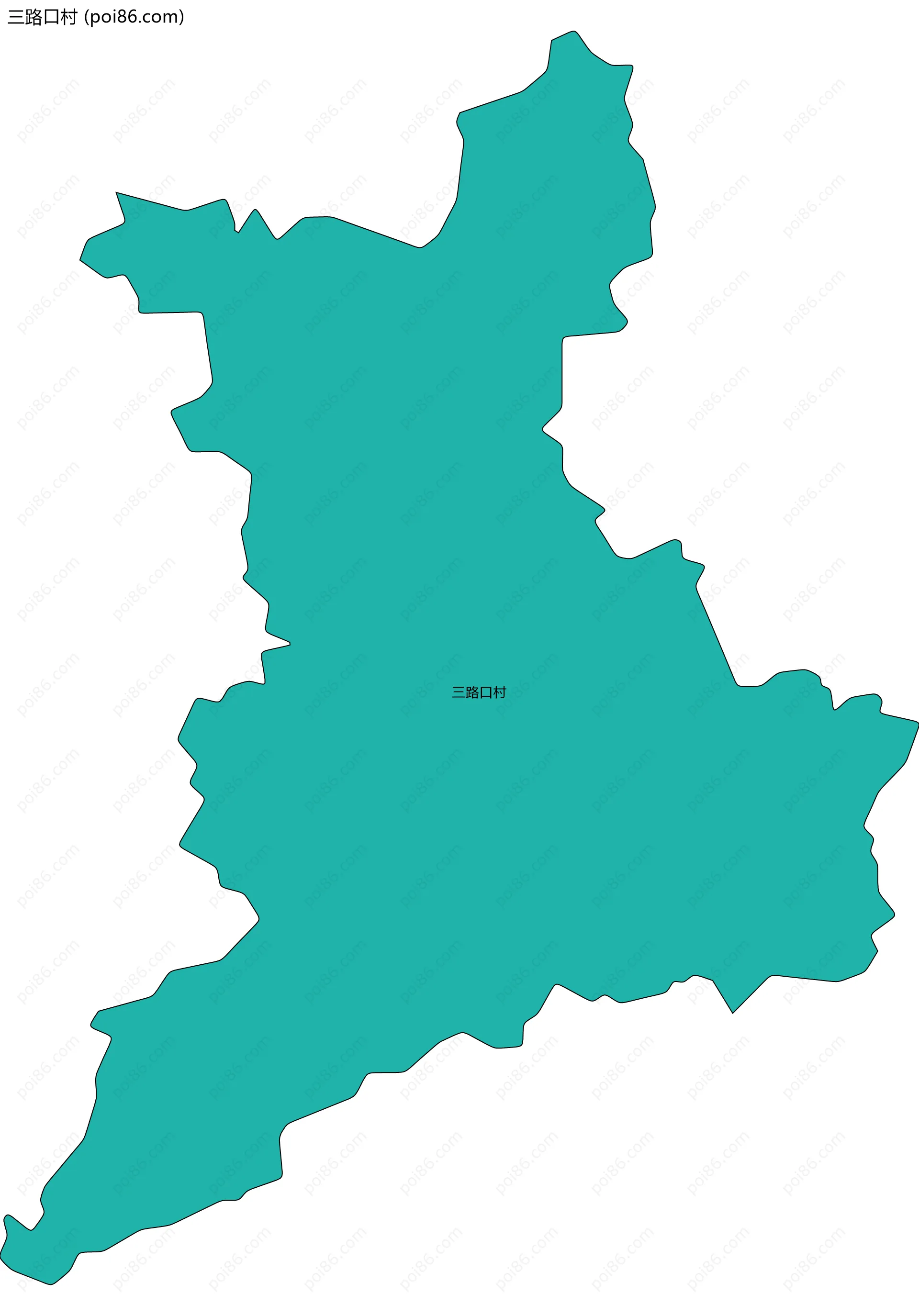 三路口村边界地图