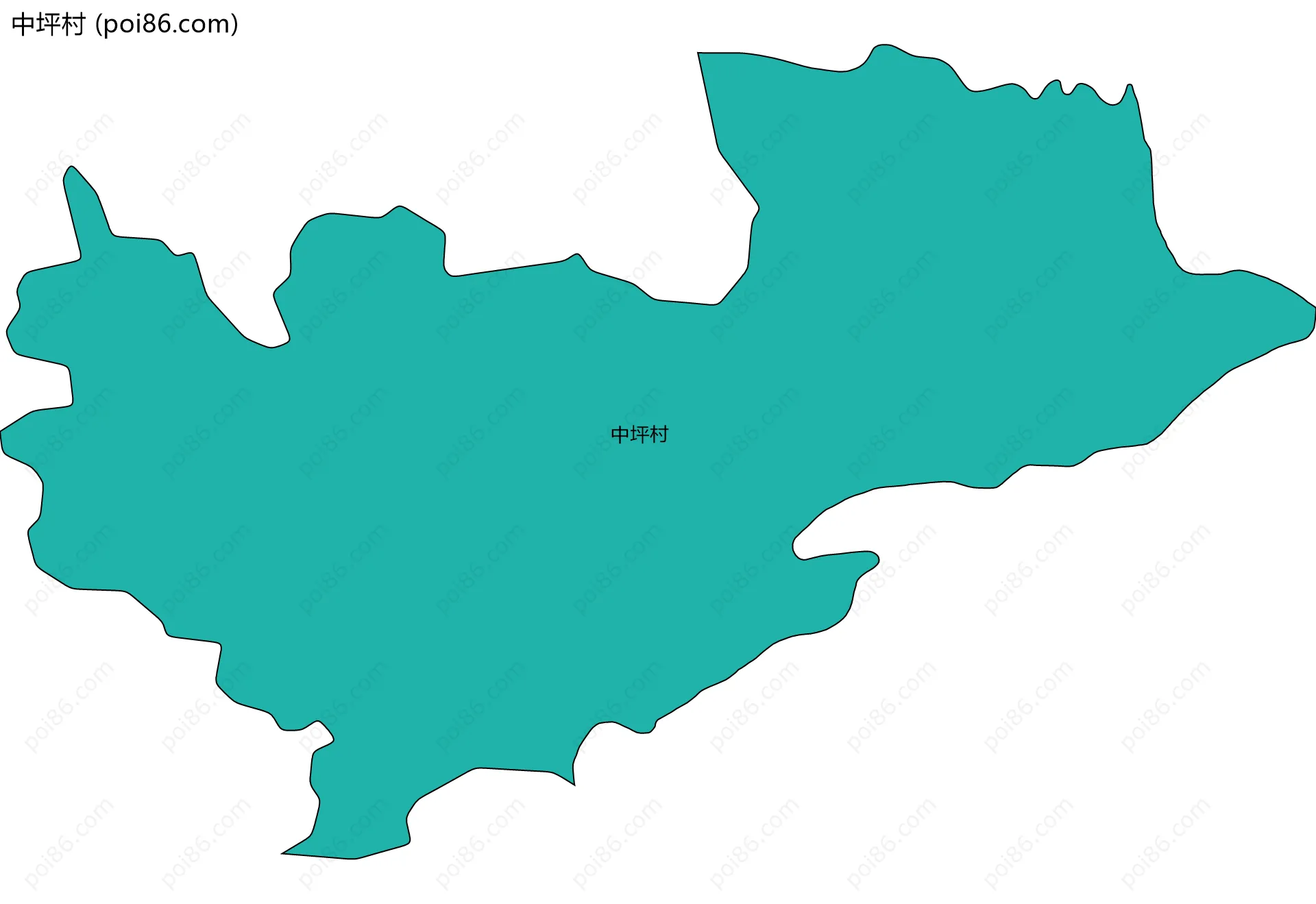 中坪村边界地图