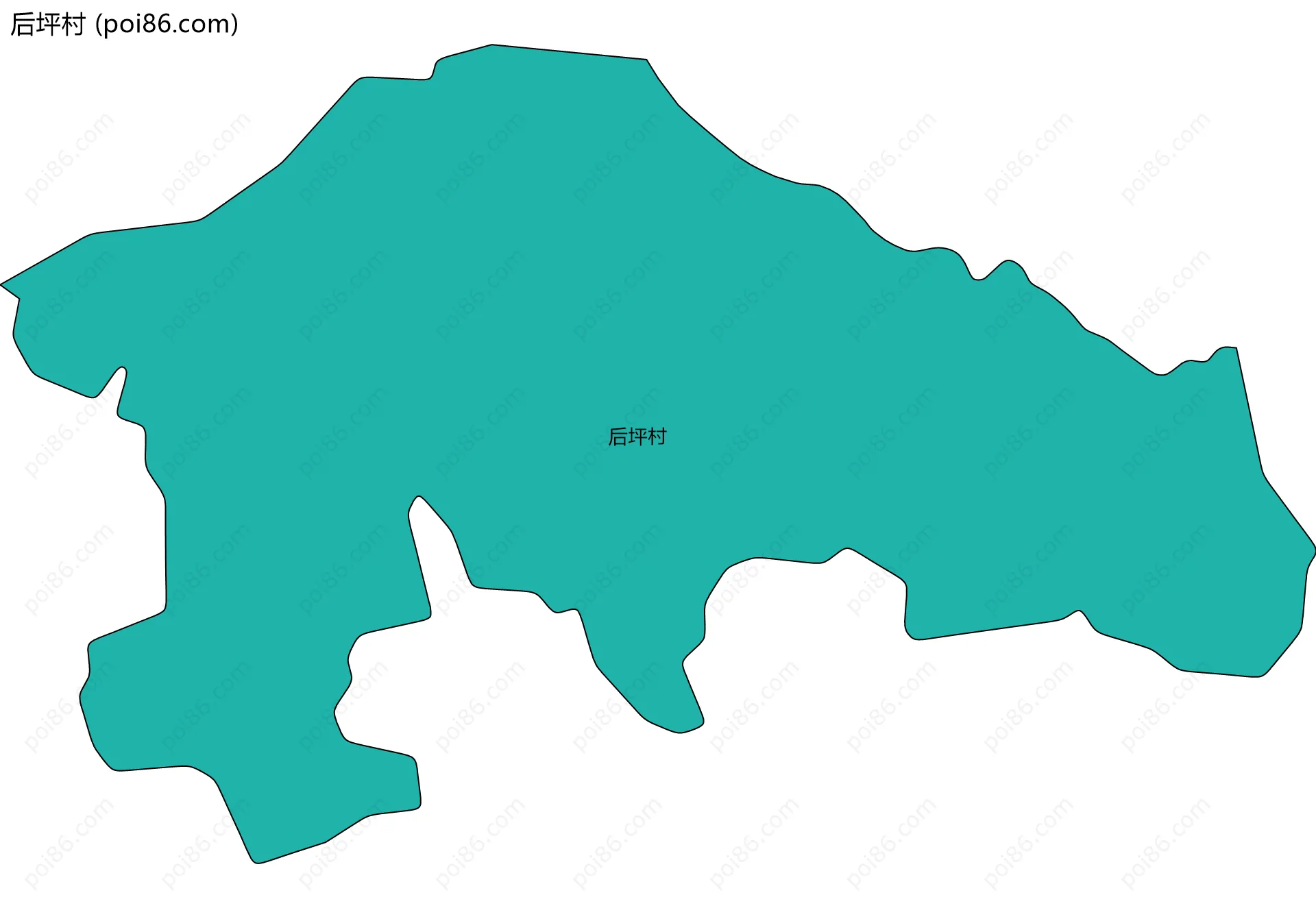 后坪村边界地图