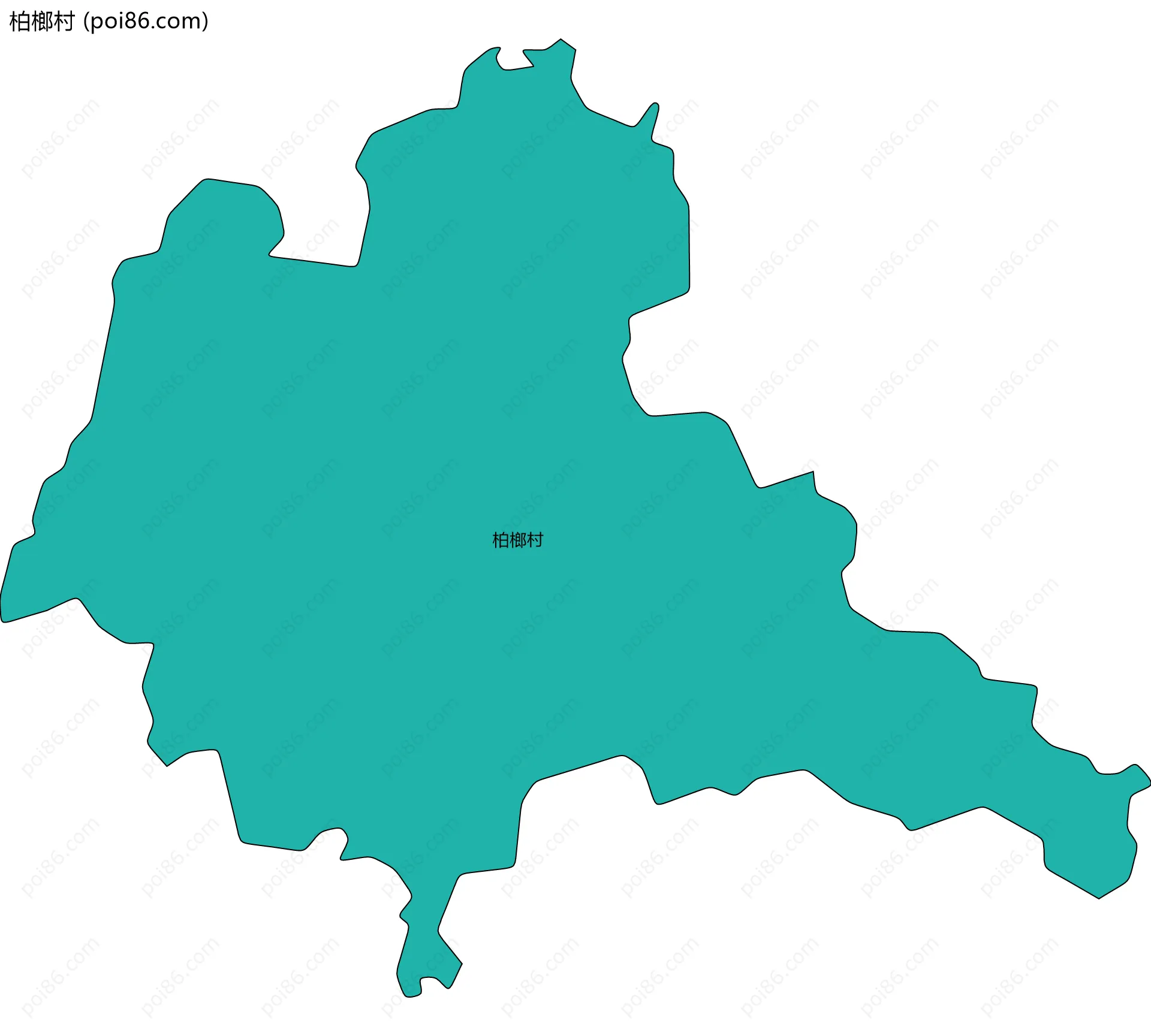 柏榔村边界地图