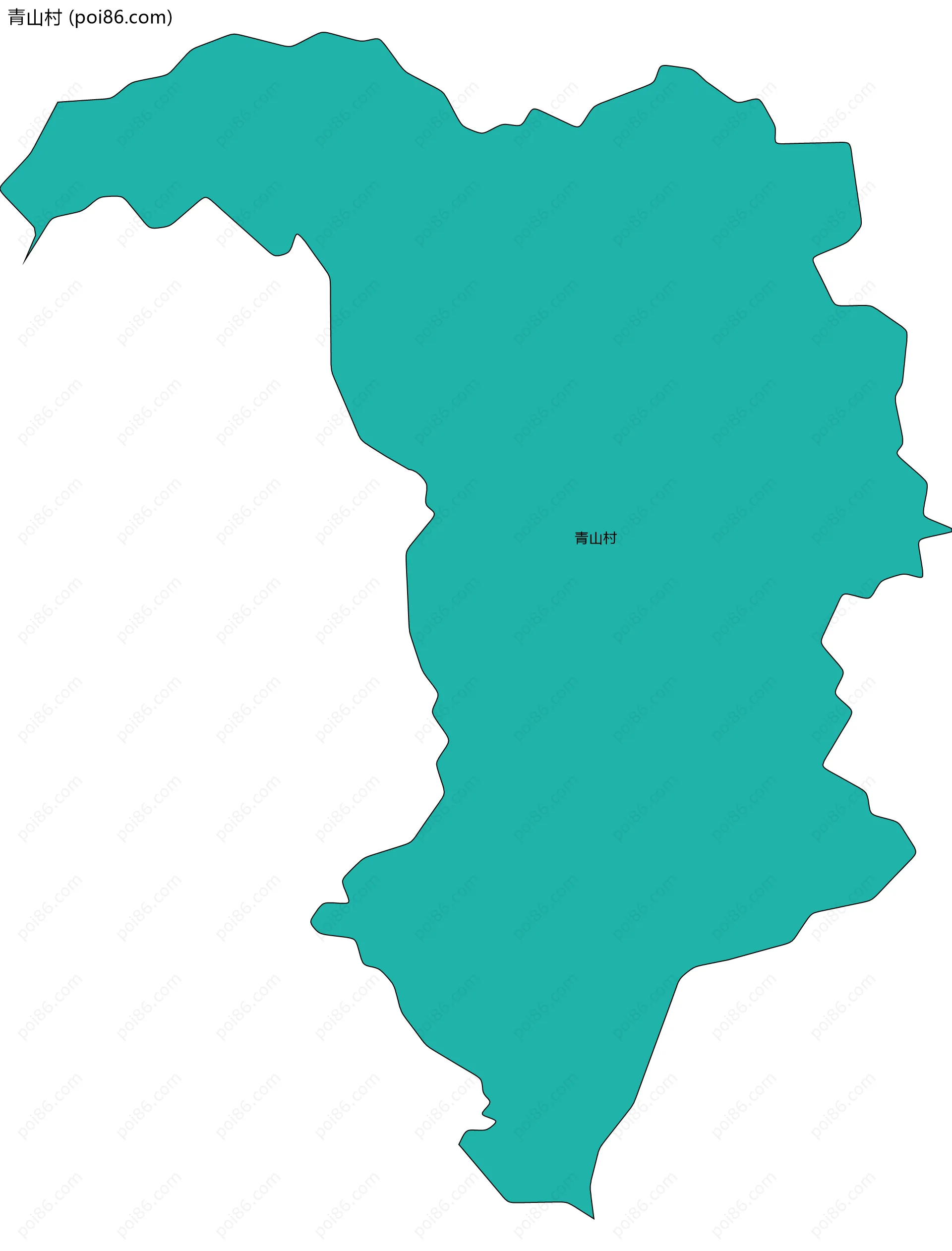 青山村边界地图