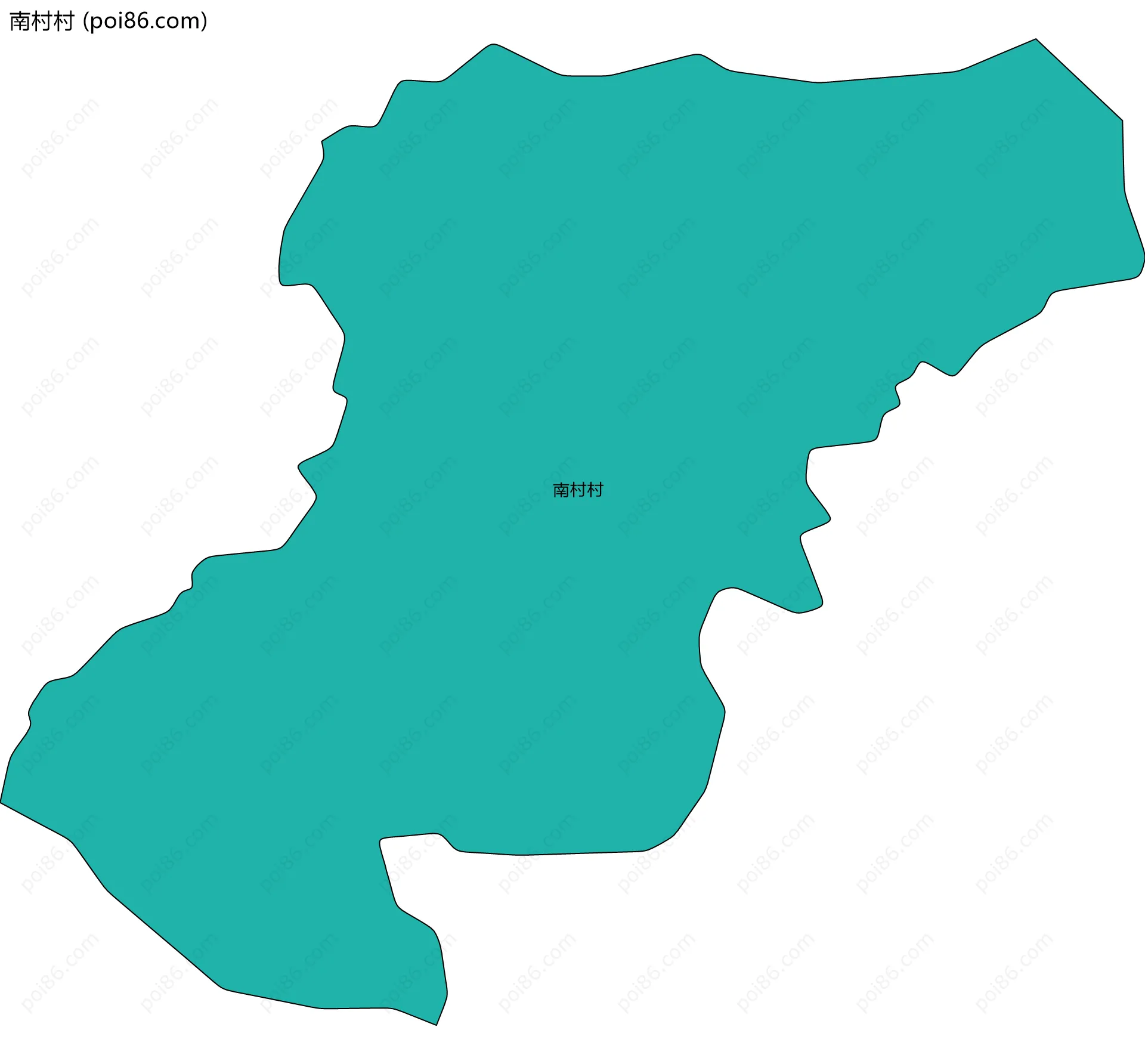 南村村边界地图