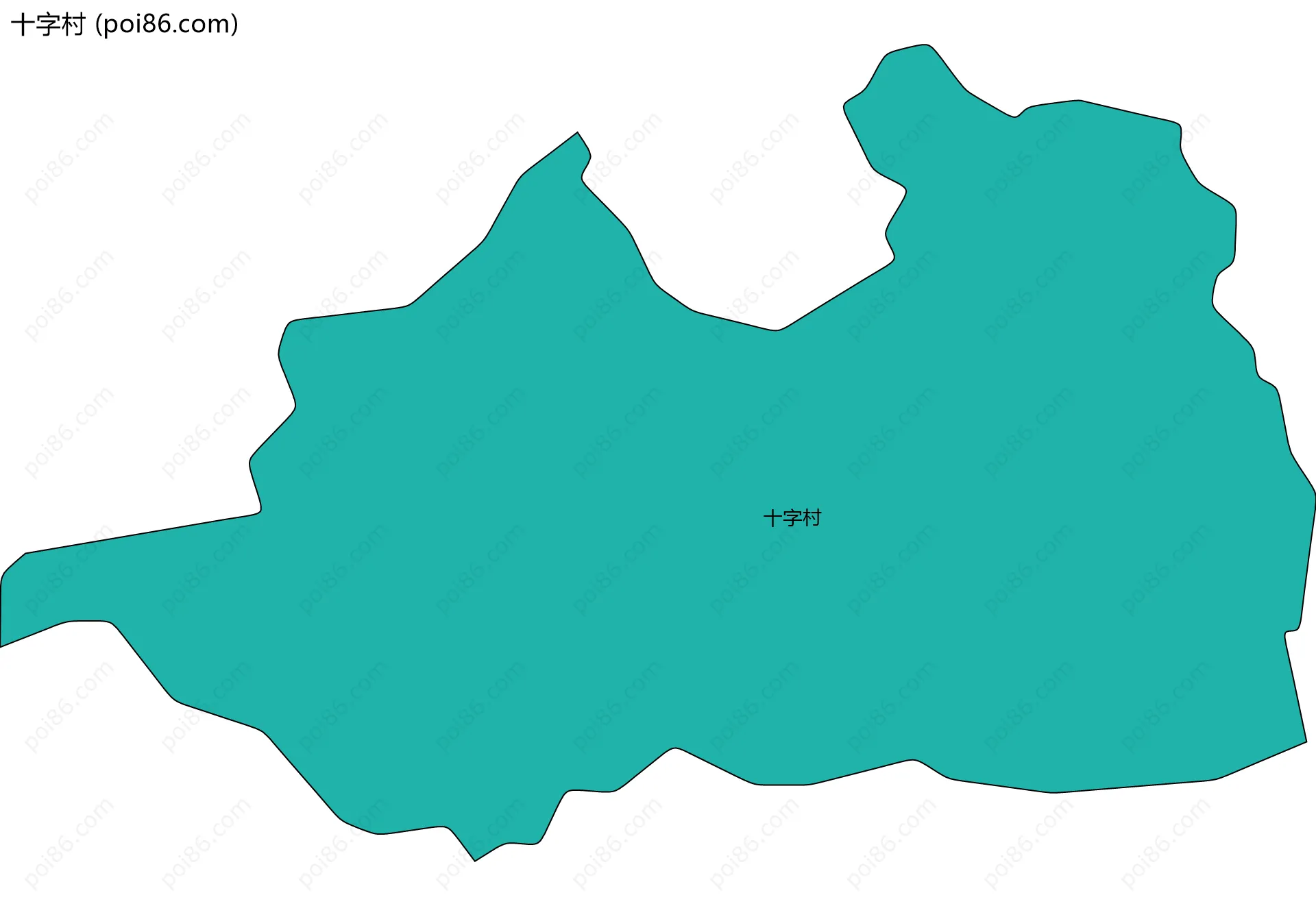 十字村边界地图