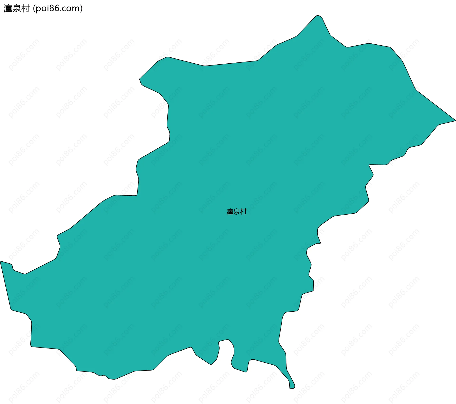 潼泉村边界地图