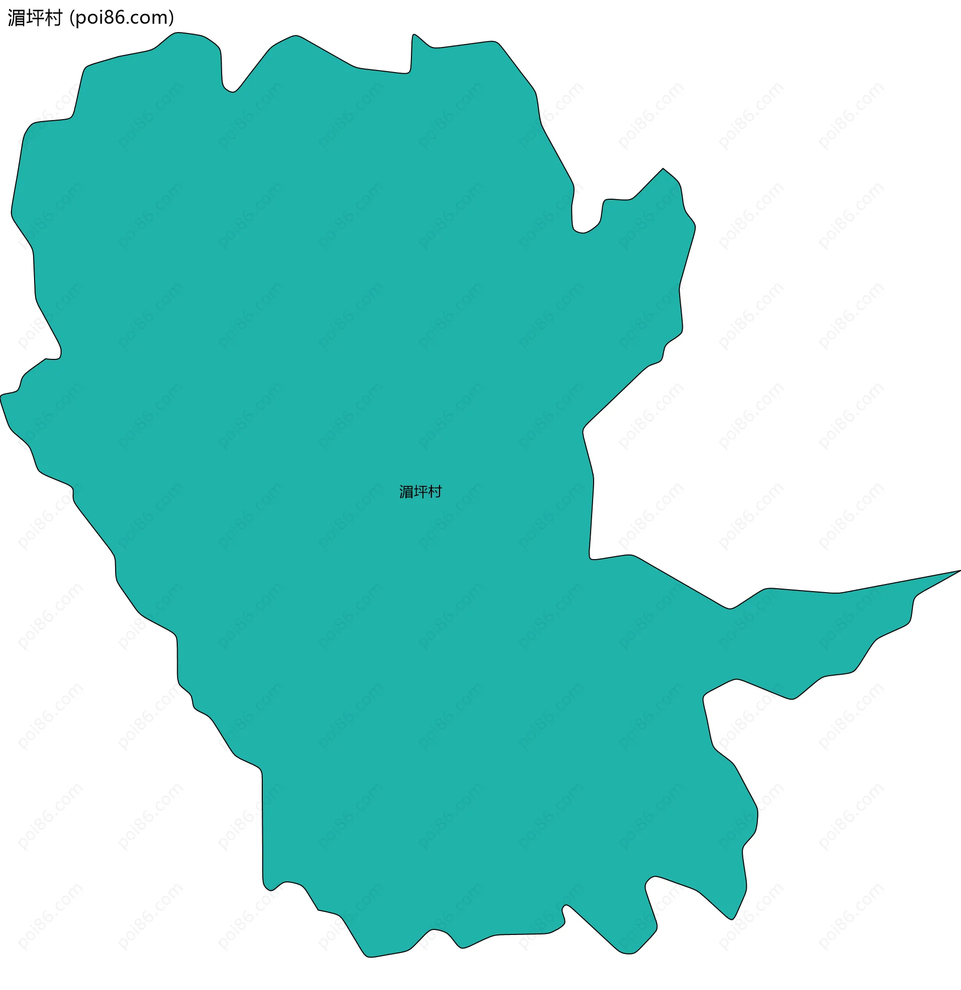 湄坪村边界地图