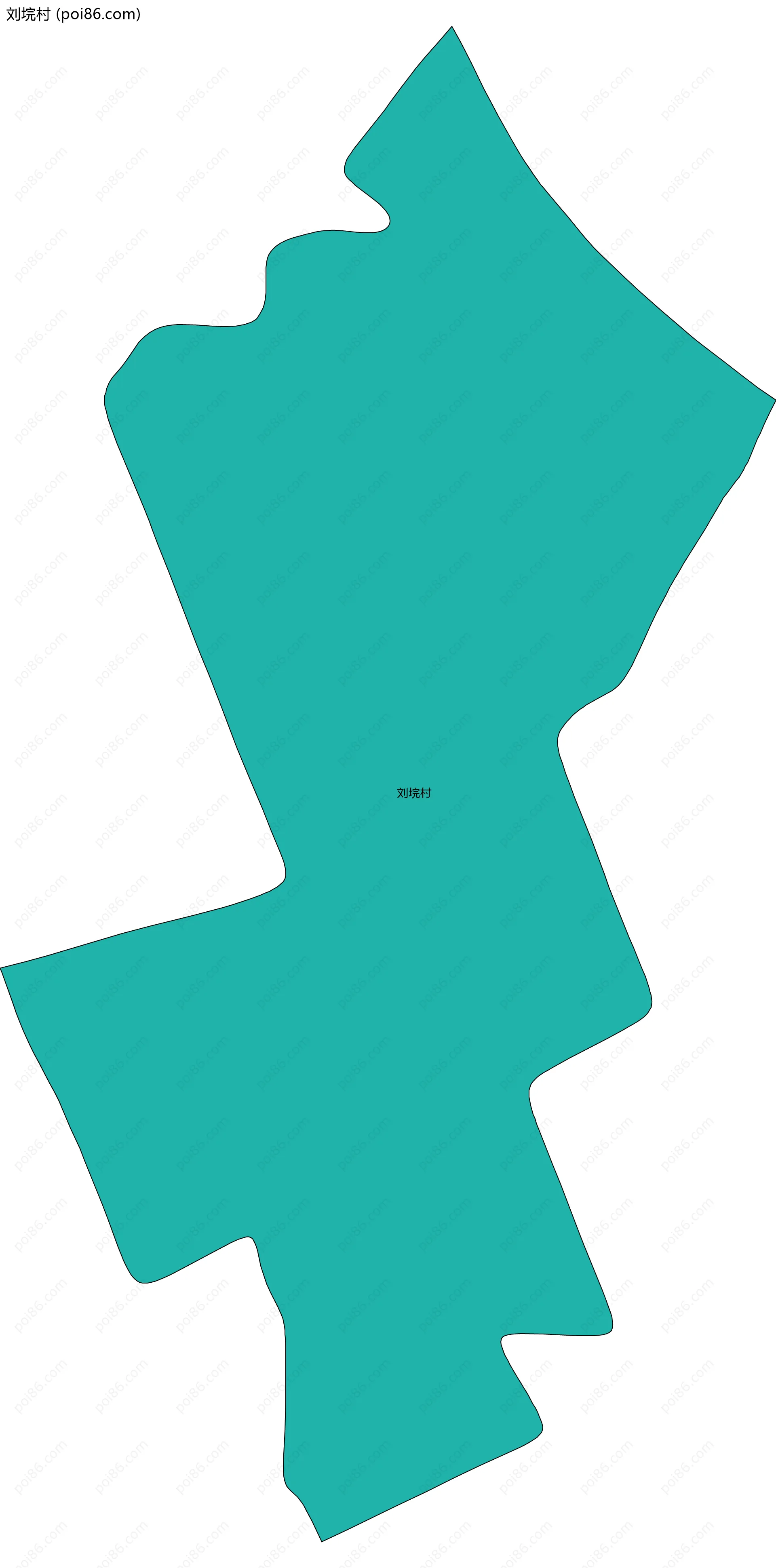 刘垸村边界地图