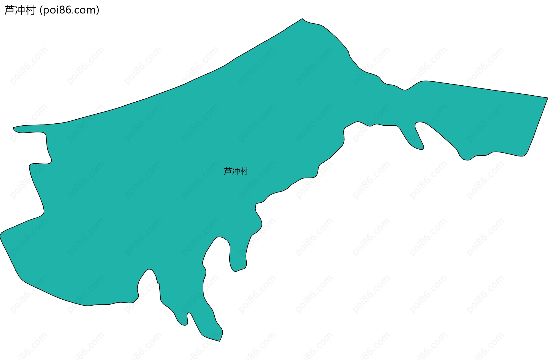 芦冲村边界地图