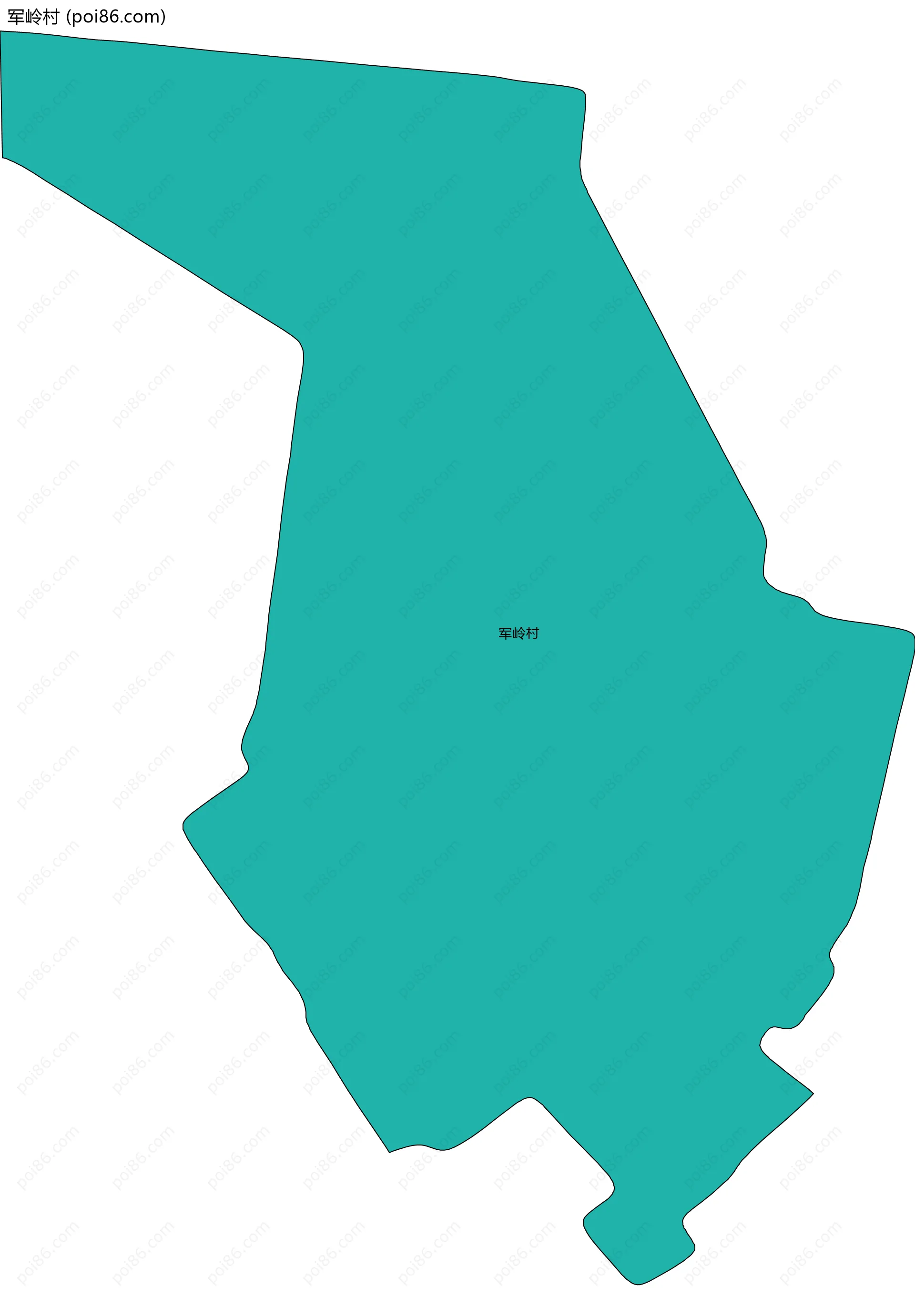 军岭村边界地图