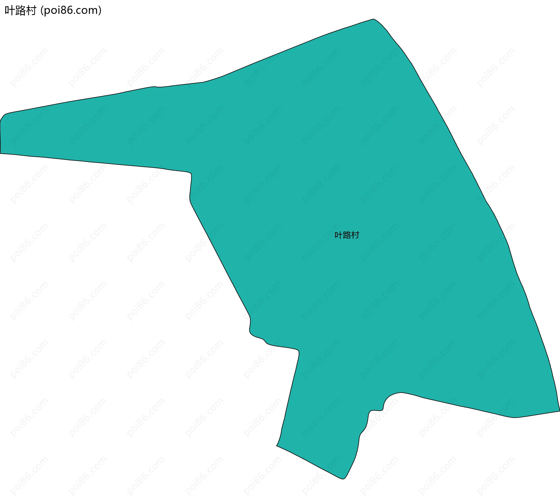 叶路村边界地图
