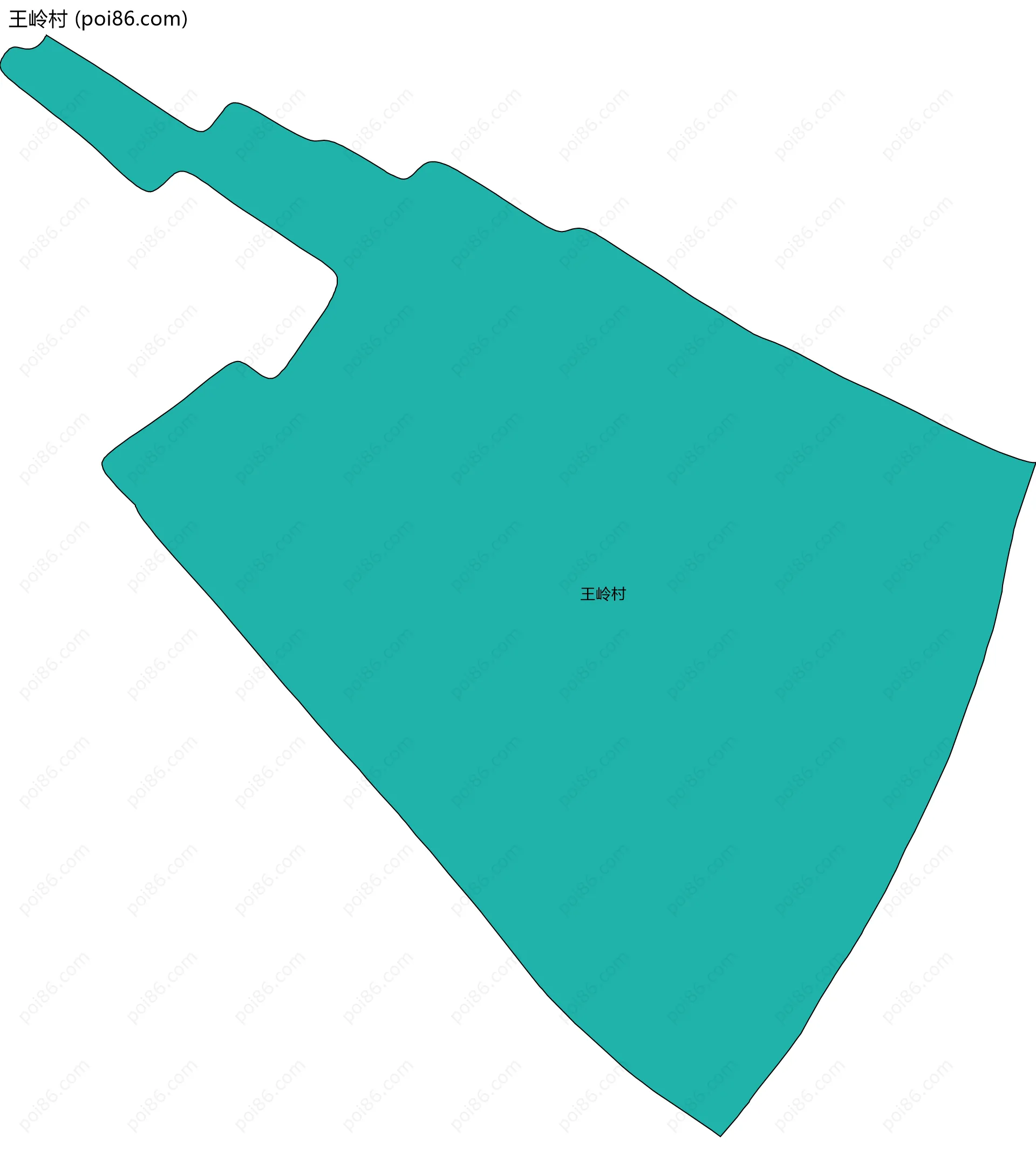 王岭村边界地图