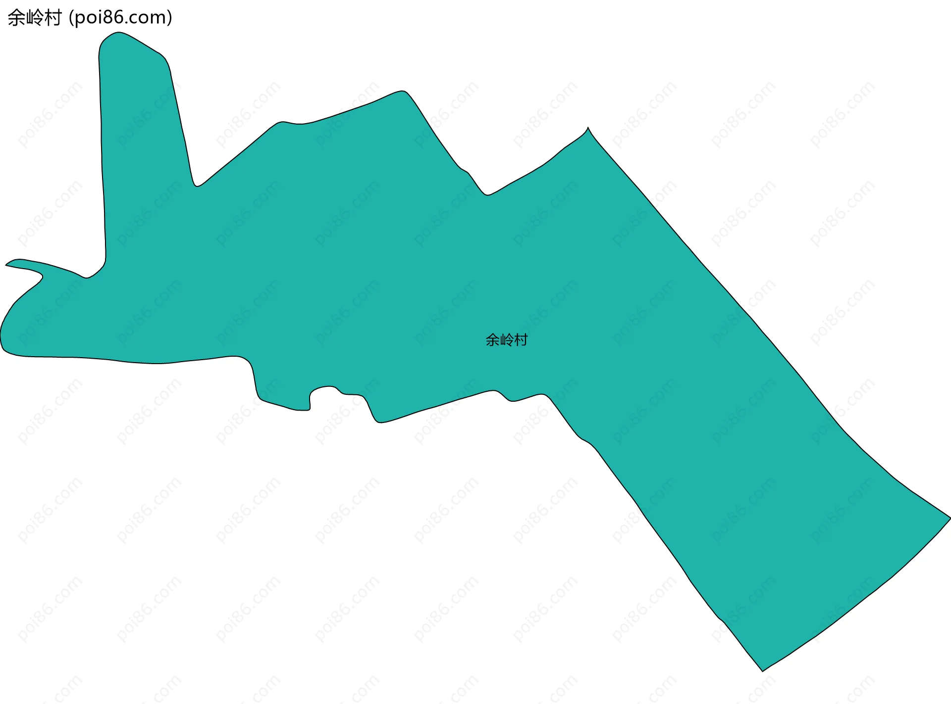 余岭村边界地图