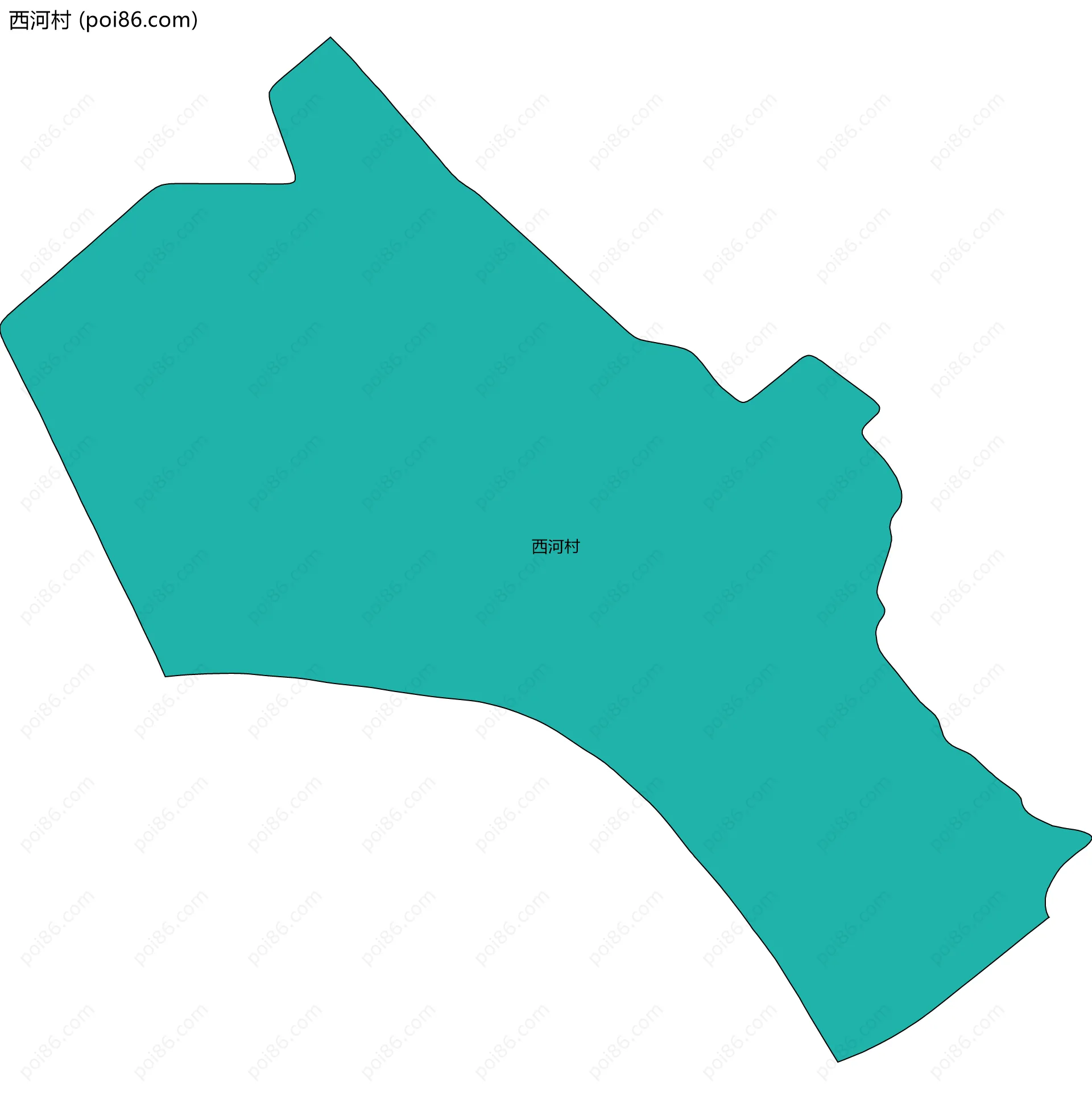西河村边界地图