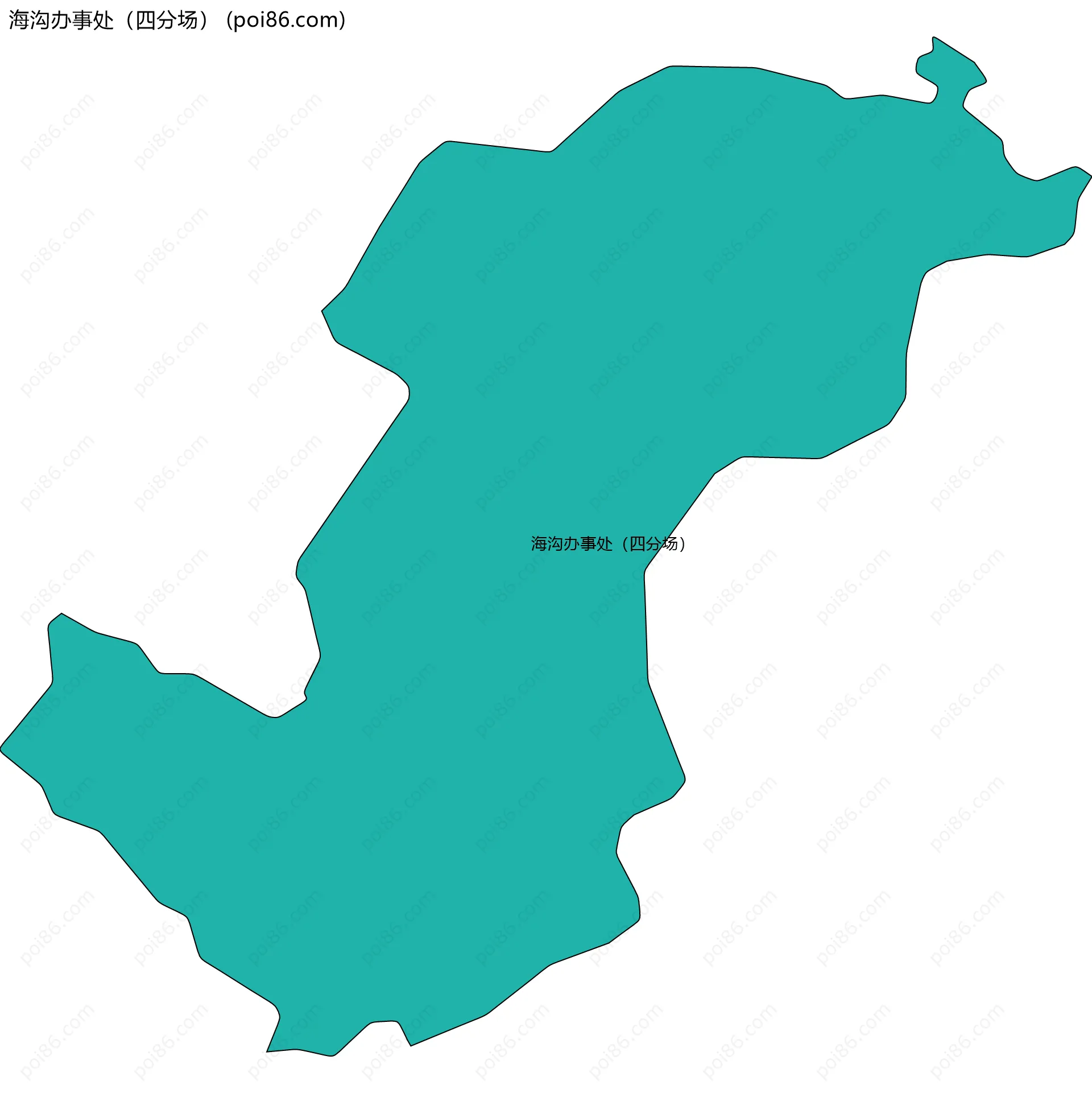 海沟办事处（四分场）边界地图