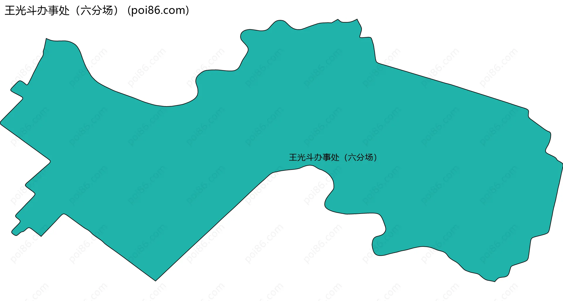 王光斗办事处（六分场）边界地图