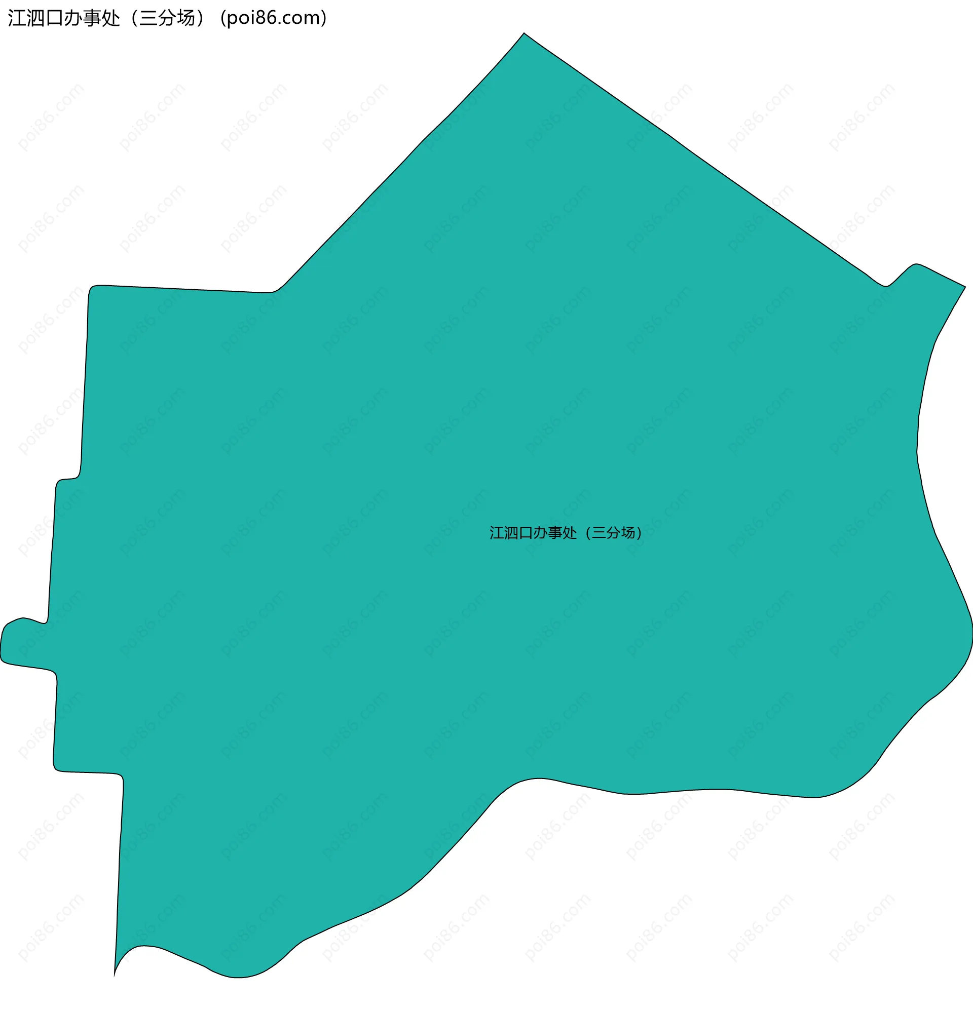 江泗口办事处（三分场）边界地图