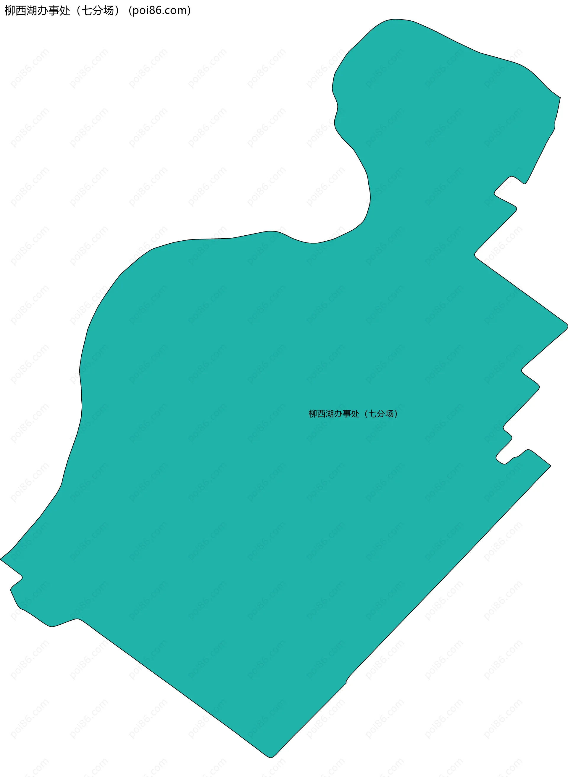 柳西湖办事处（七分场）边界地图