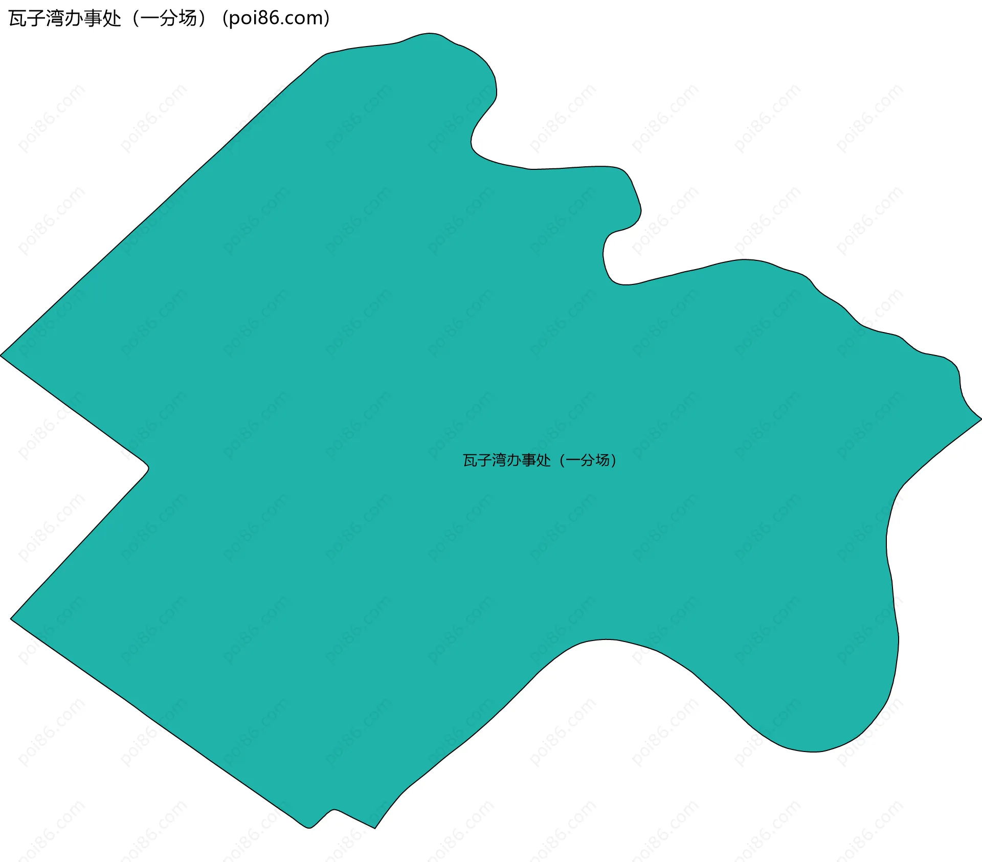 瓦子湾办事处（一分场）边界地图