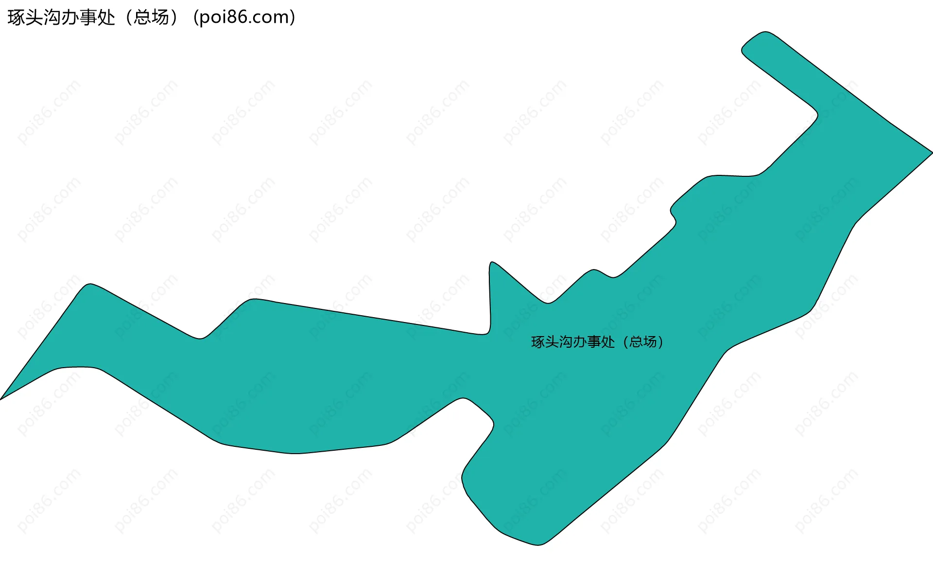 琢头沟办事处（总场）边界地图