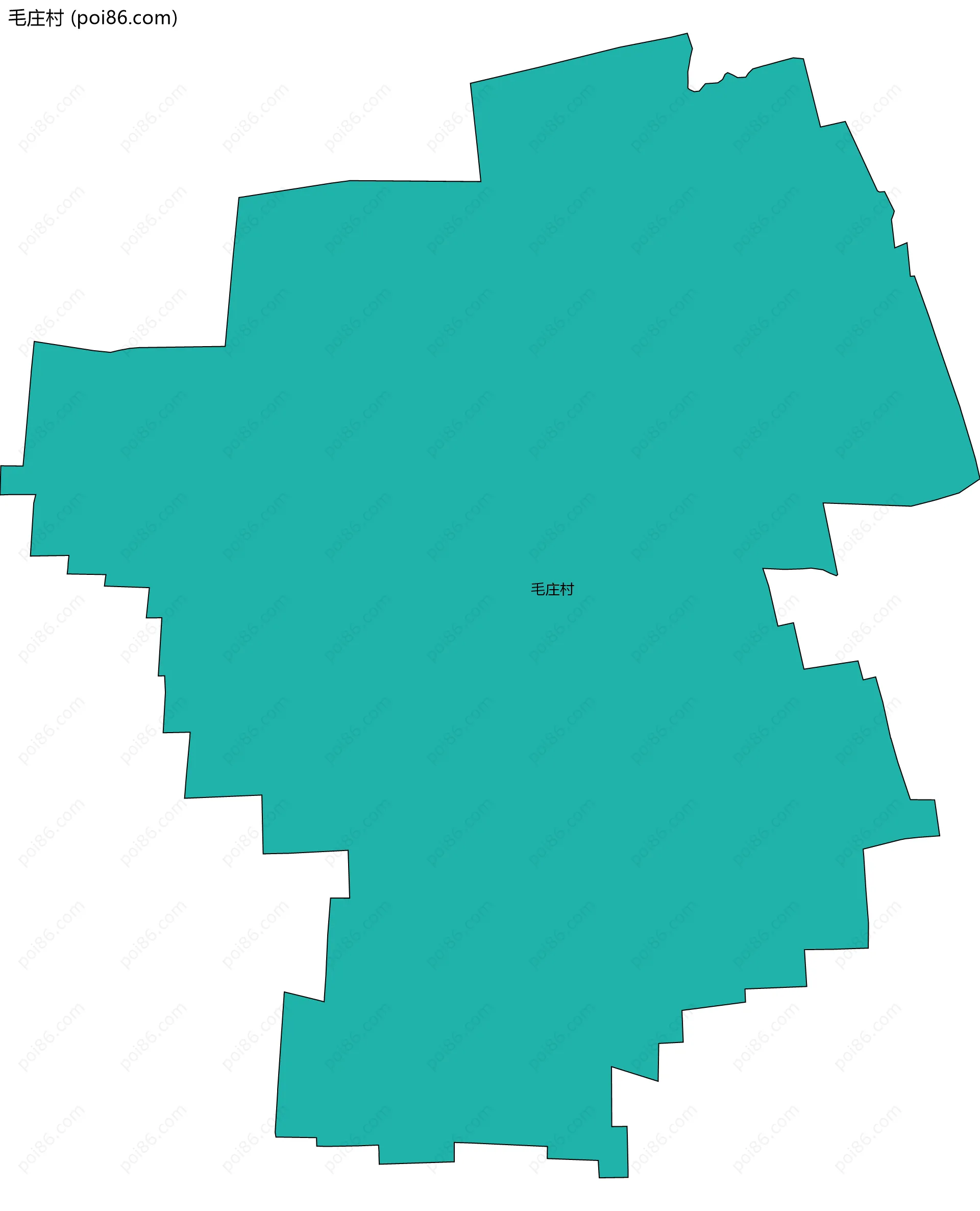 毛庄村边界地图