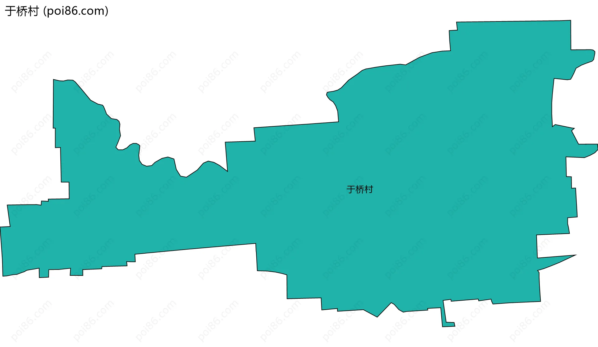 于桥村边界地图