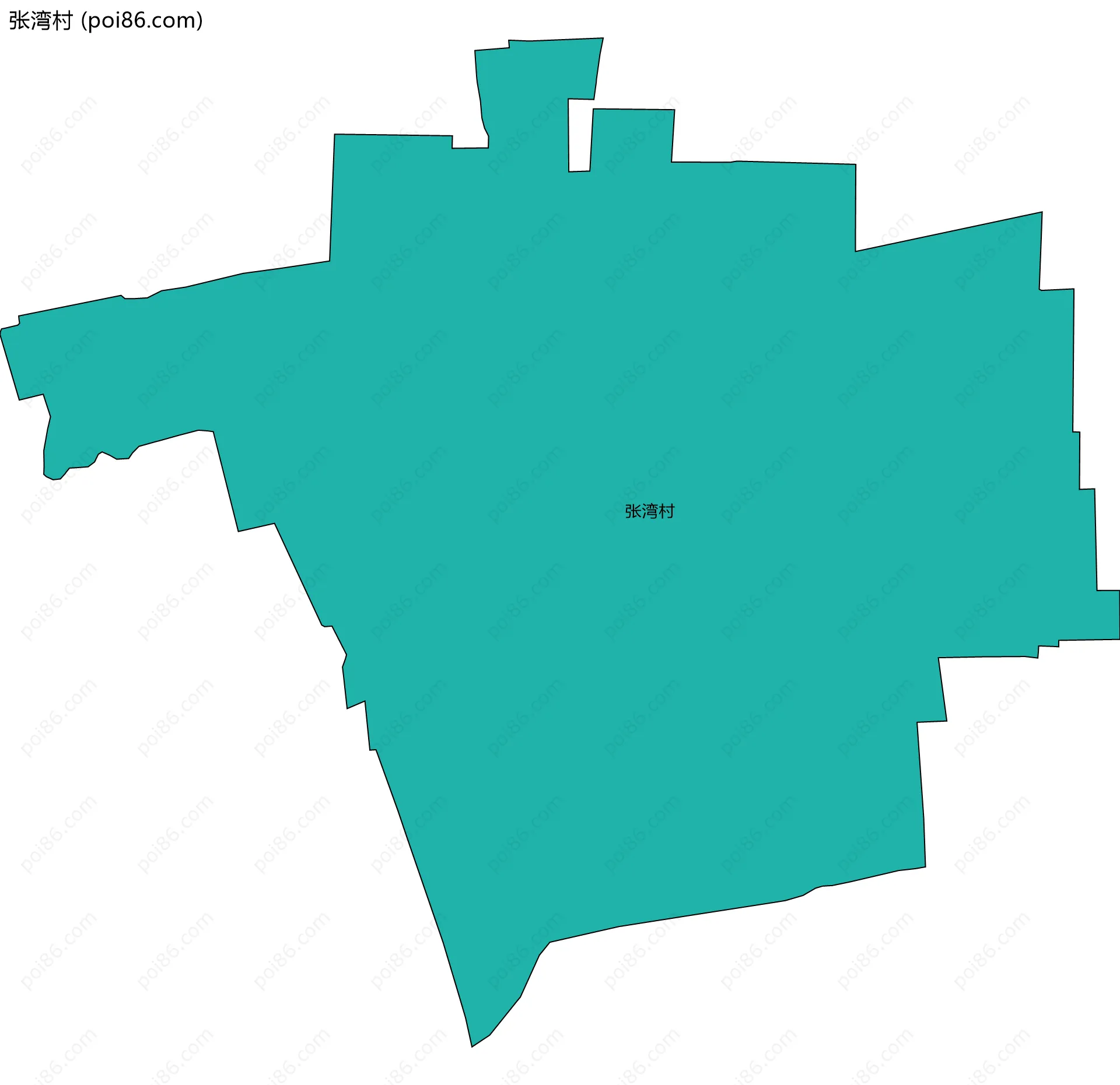 张湾村边界地图