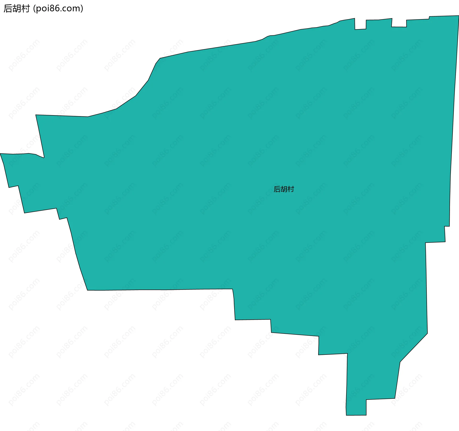后胡村边界地图