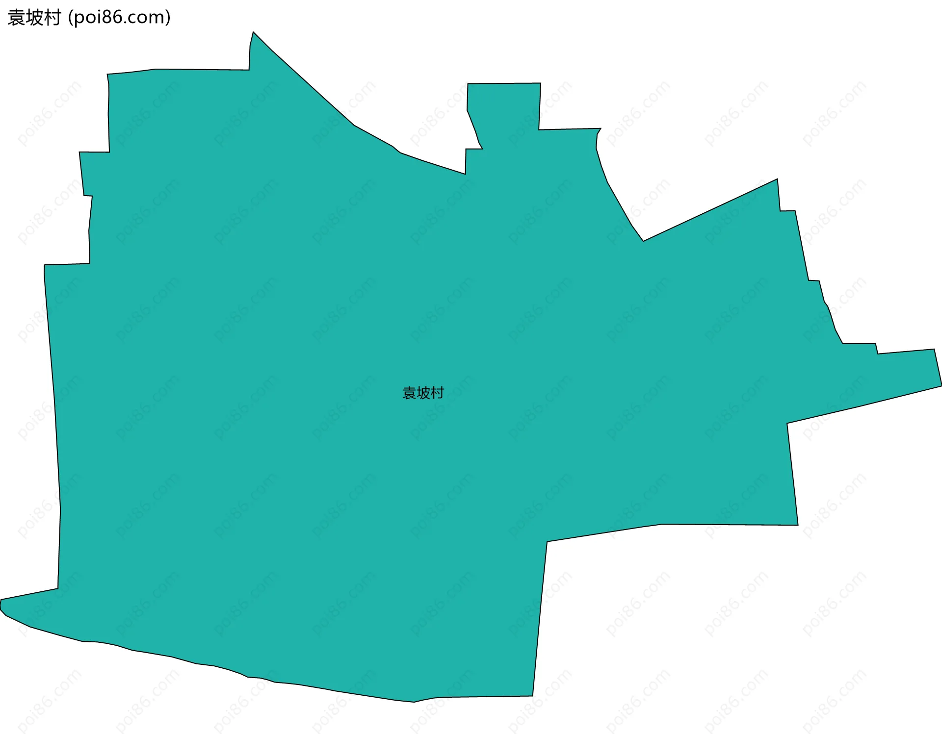 袁坡村边界地图