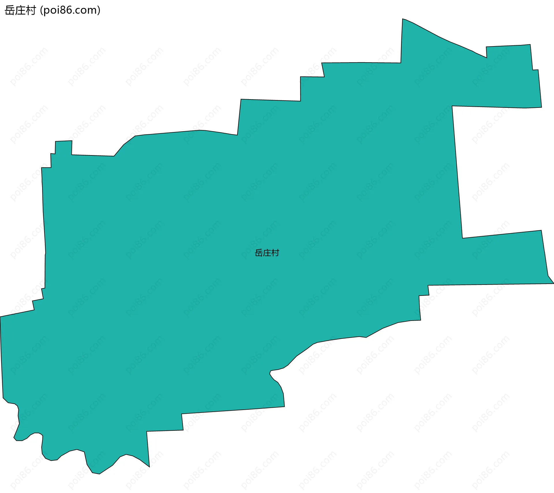 岳庄村边界地图