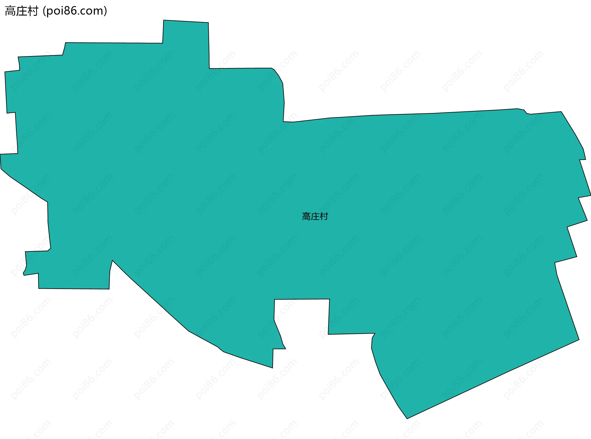 高庄村边界地图