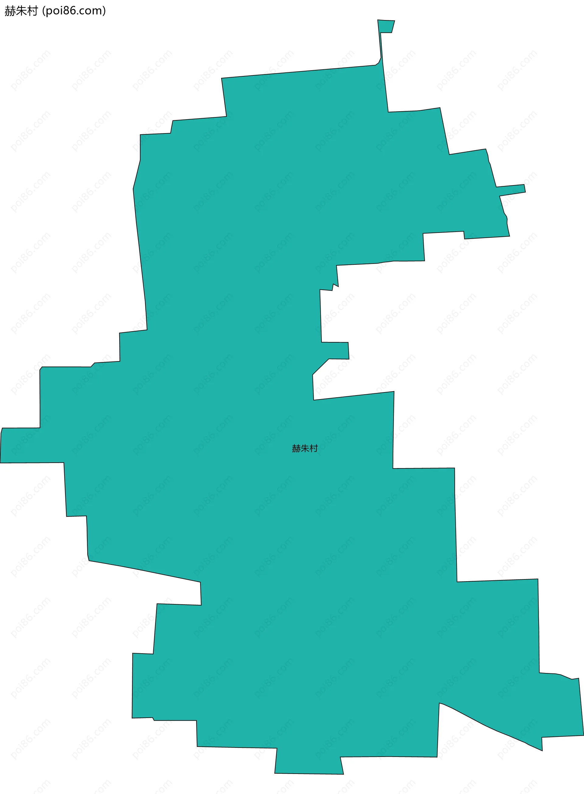 赫朱村边界地图