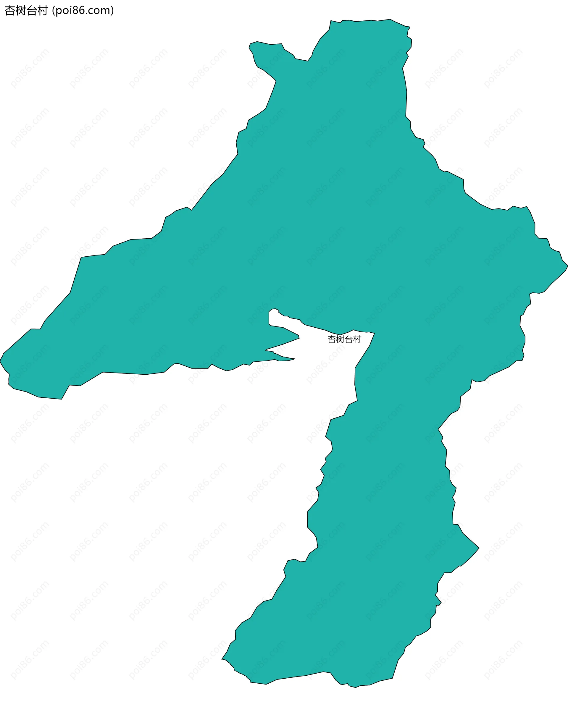 杏树台村边界地图