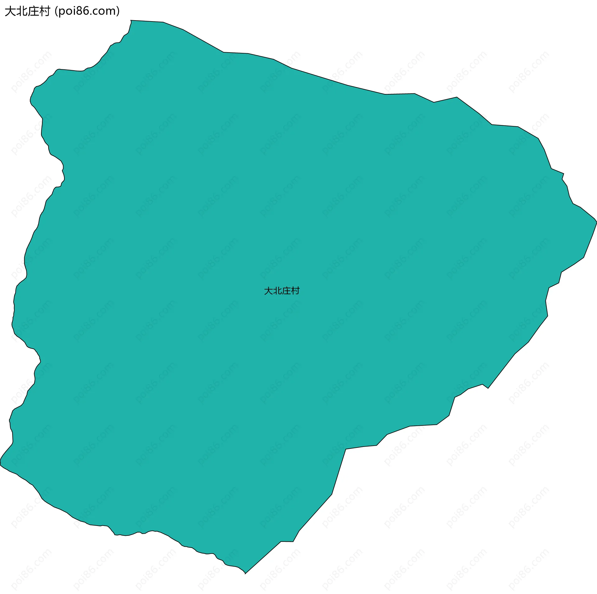 大北庄村边界地图